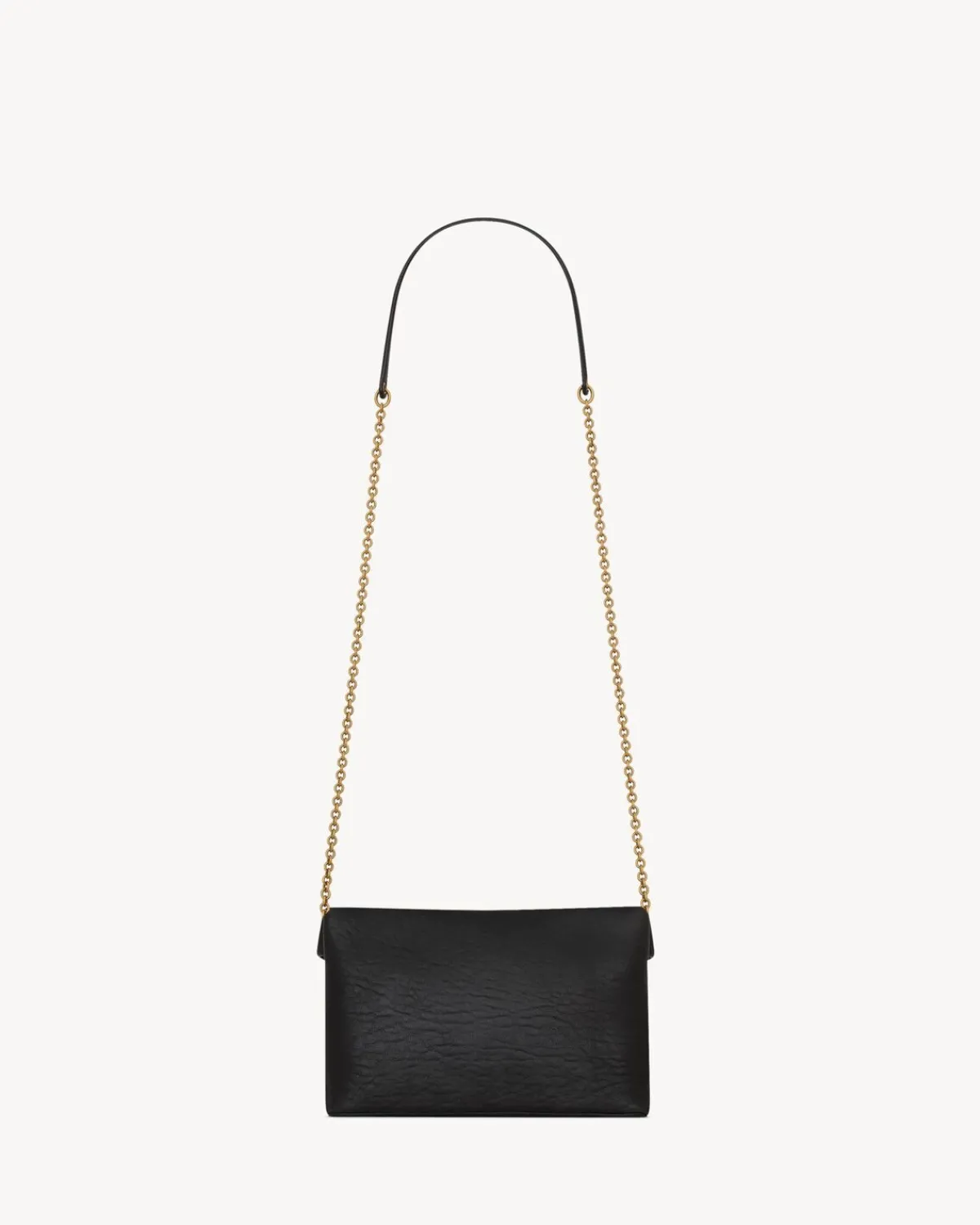 Saint Laurent Mini Bags-CASSANDRE chain pouch in lambskin BLACK