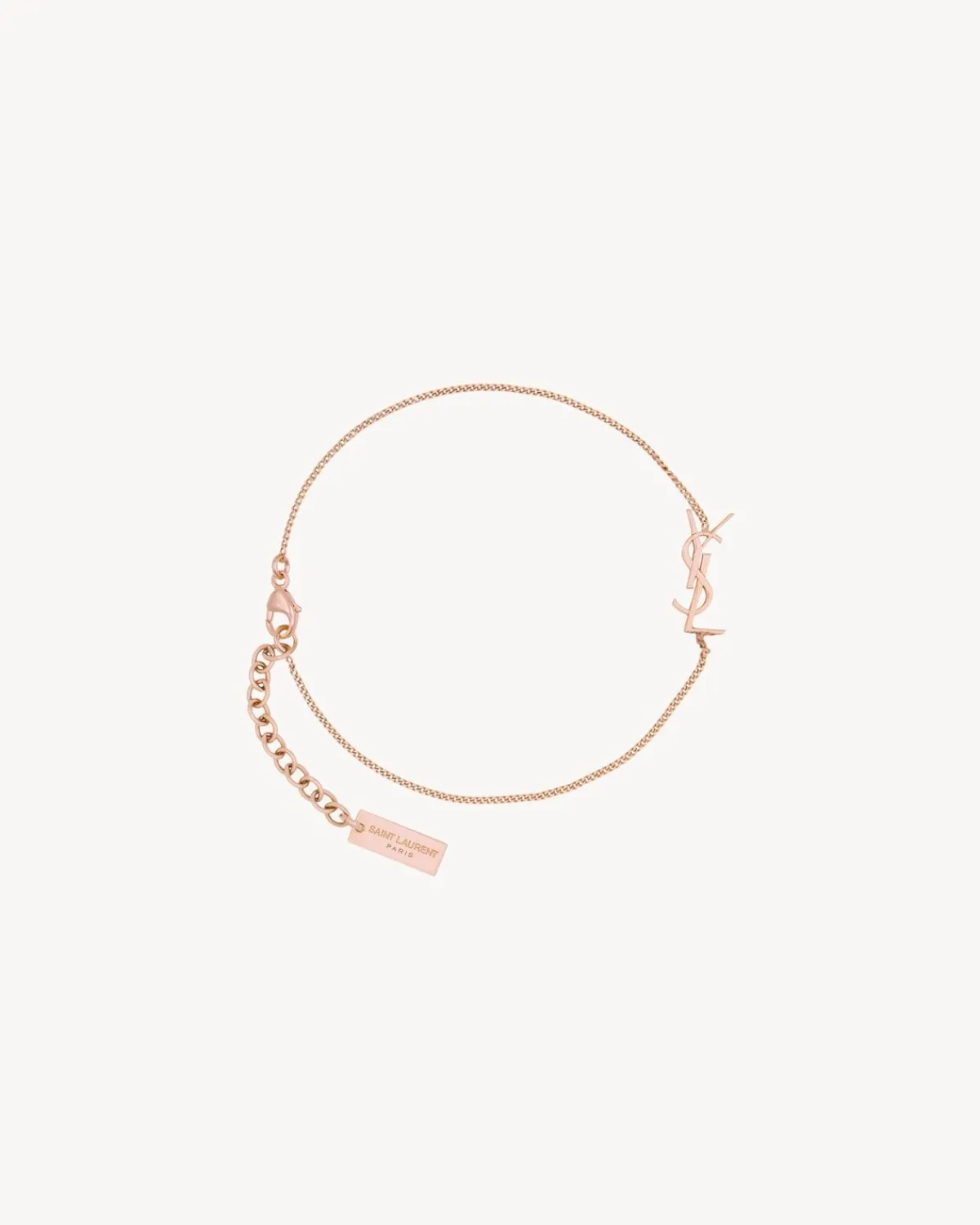 Saint Laurent Cuffs And Bracelets-CASSANDRE charm bracelet in metal ROSEGOLD