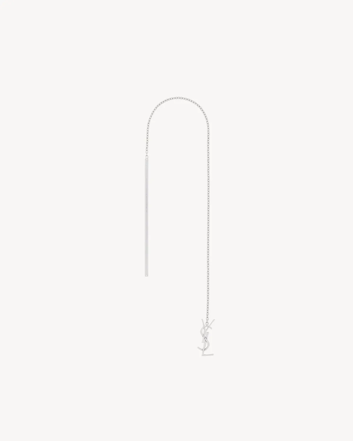 Saint Laurent Fine Jewelry-CASSANDRE drop earring in 18K grey gold greyGOLD