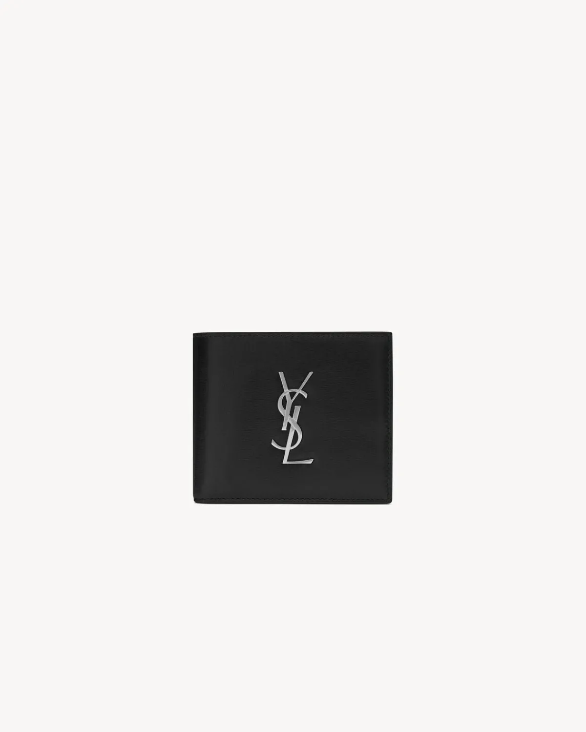 Saint Laurent Wallets-CASSANDRE East/West wallet in smooth leather BLACK