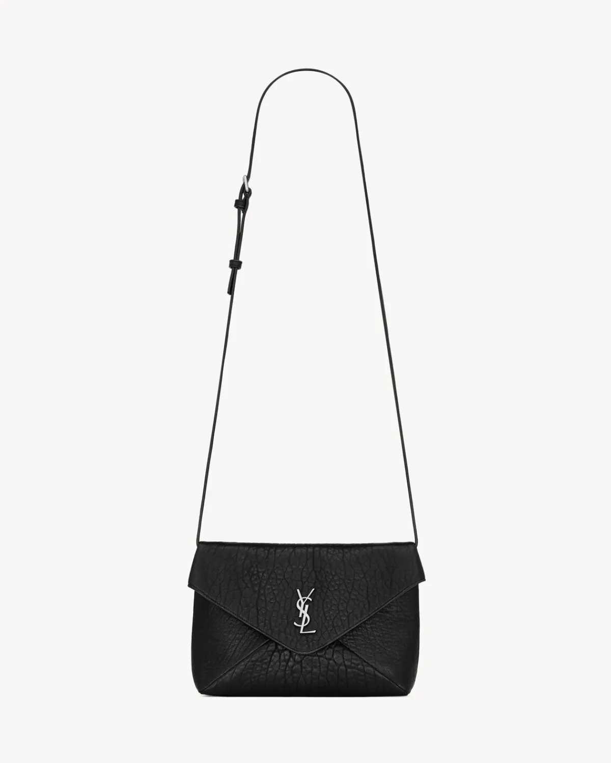 Saint Laurent Crossbody-CASSANDRE envelope messenger in lambskin BLACK