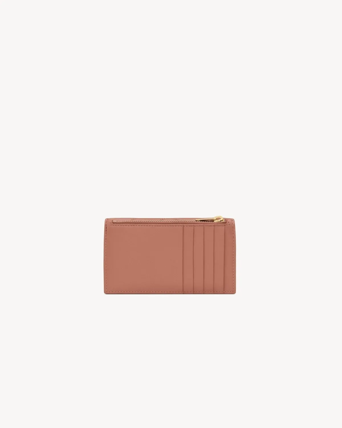 Saint Laurent Card Cases-CASSANDRE FRAGMENTS flap card case in lambskin BARELYPINK