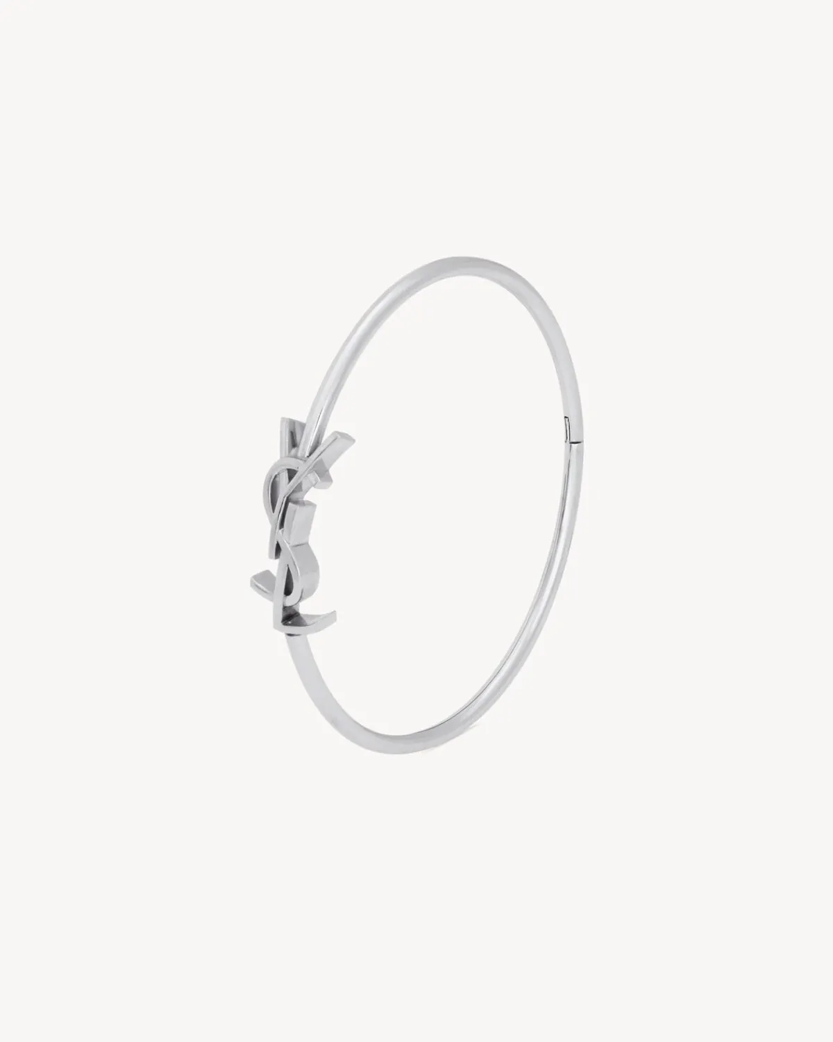 Saint Laurent Fine Jewelry-CASSANDRE hinged bangle in 18K grey gold greyGOLD