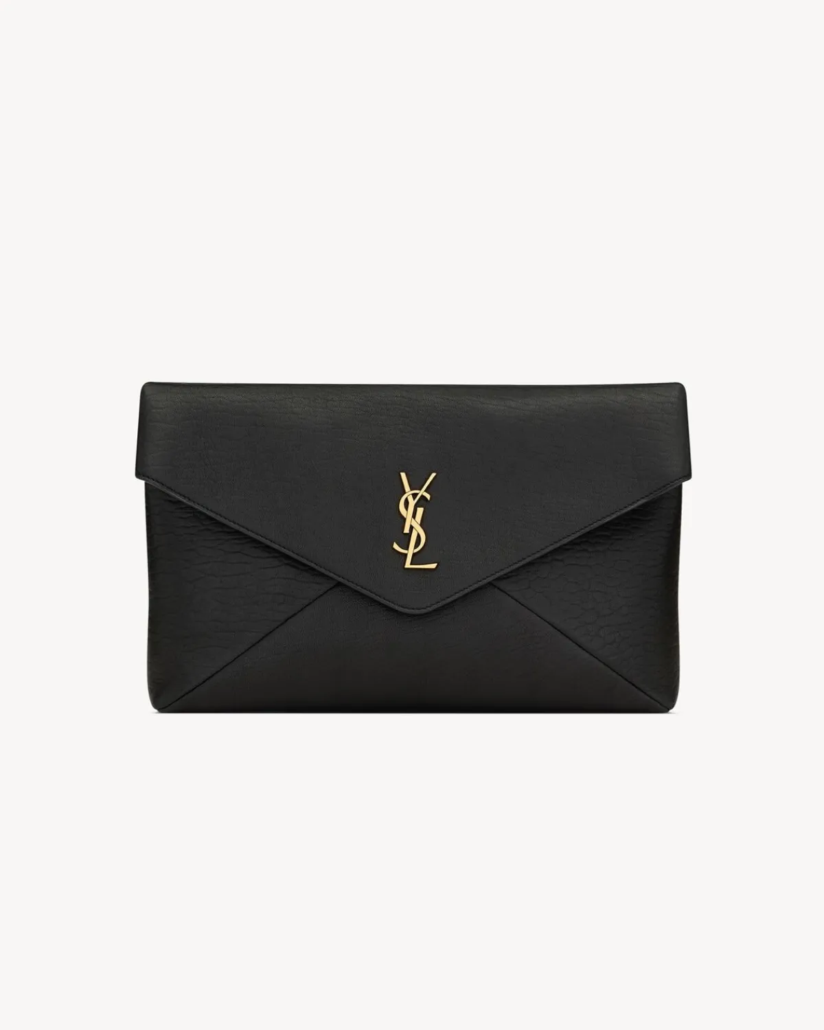 Saint Laurent Pouches | Pouches-CASSANDRE large envelope pouch in lambskin BLACK