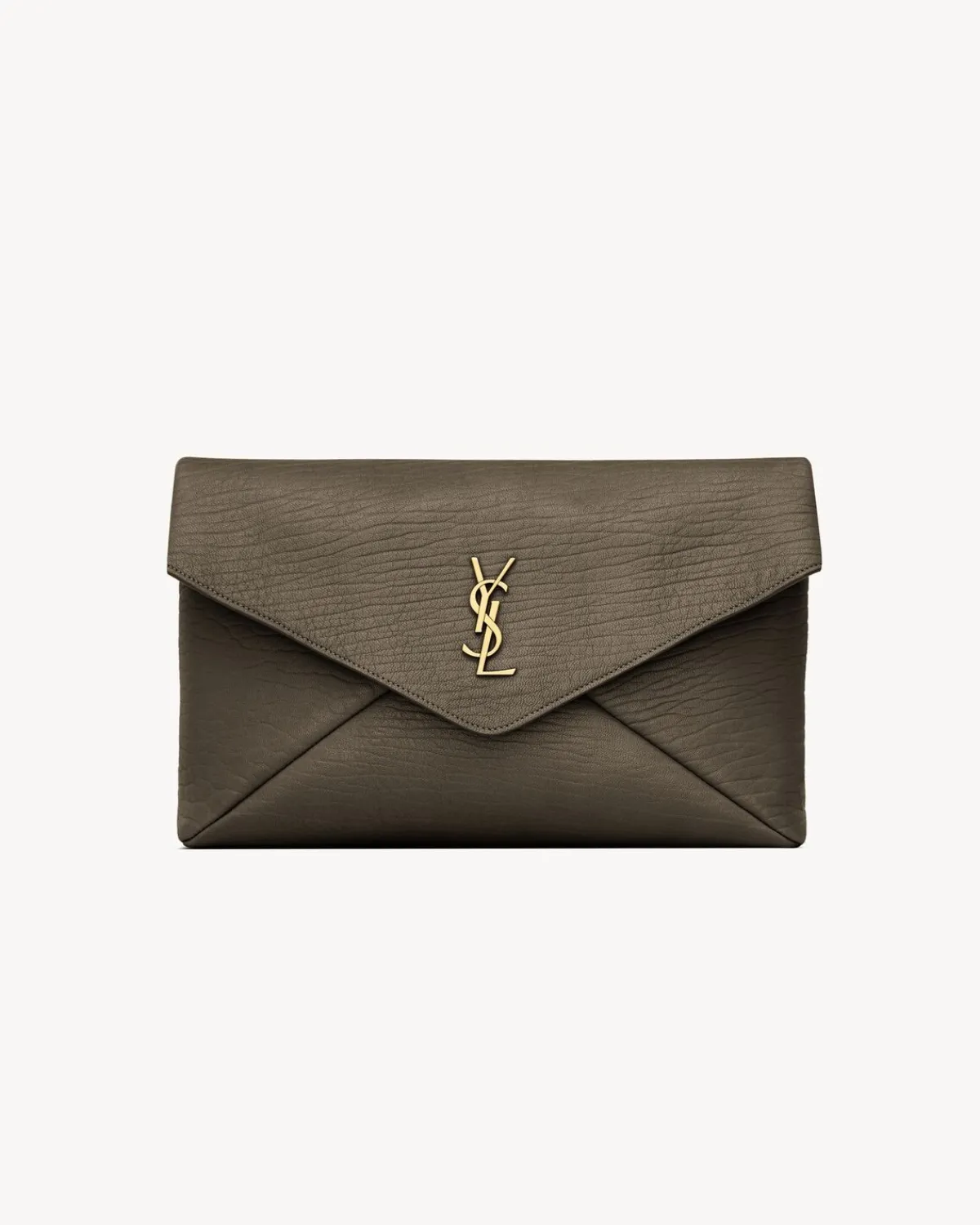 Saint Laurent Pouches-CASSANDRE large envelope pouch in lambskin LIGHTMUSK