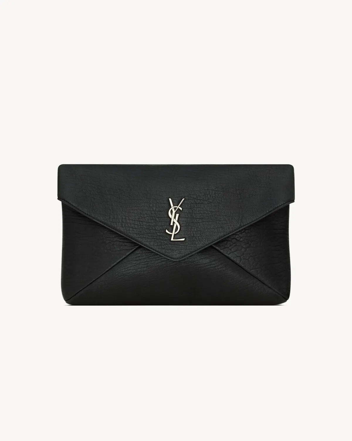 Saint Laurent Pouches | Pouches-CASSANDRE large envelope pouch in lambskin BLACK