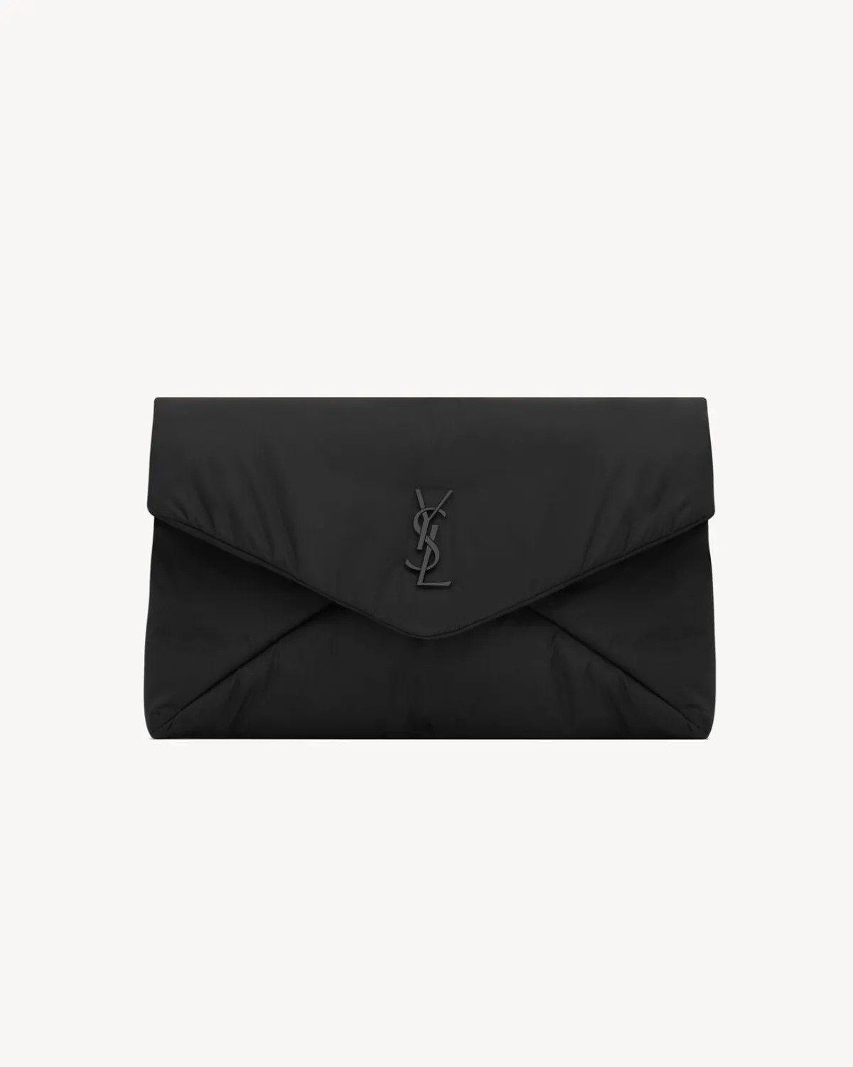 Saint Laurent Pouches-CASSANDRE large envelope pouch in nylon BLACK