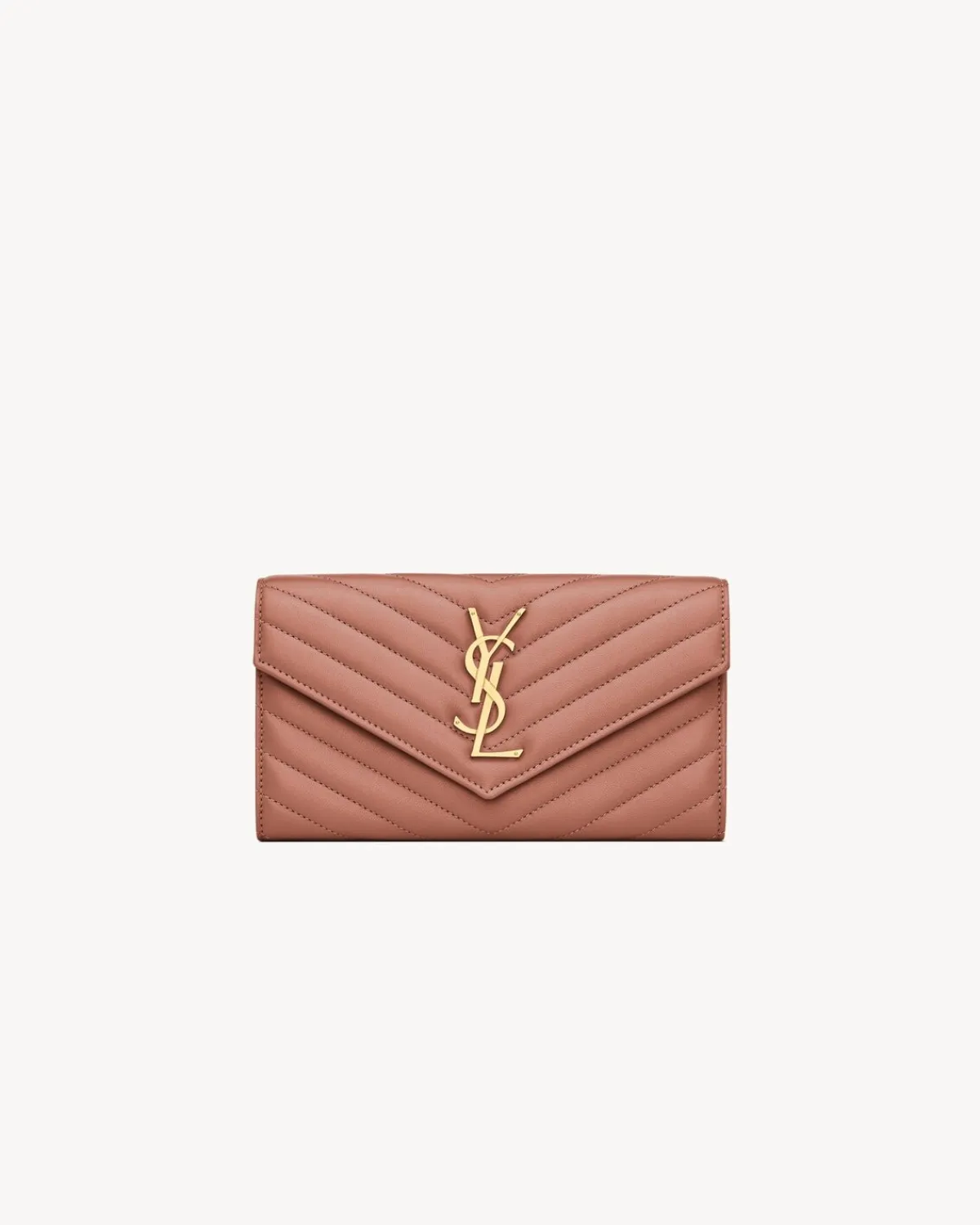 Saint Laurent Wallets-CASSANDRE large wallet in lambskin BARELYPINK