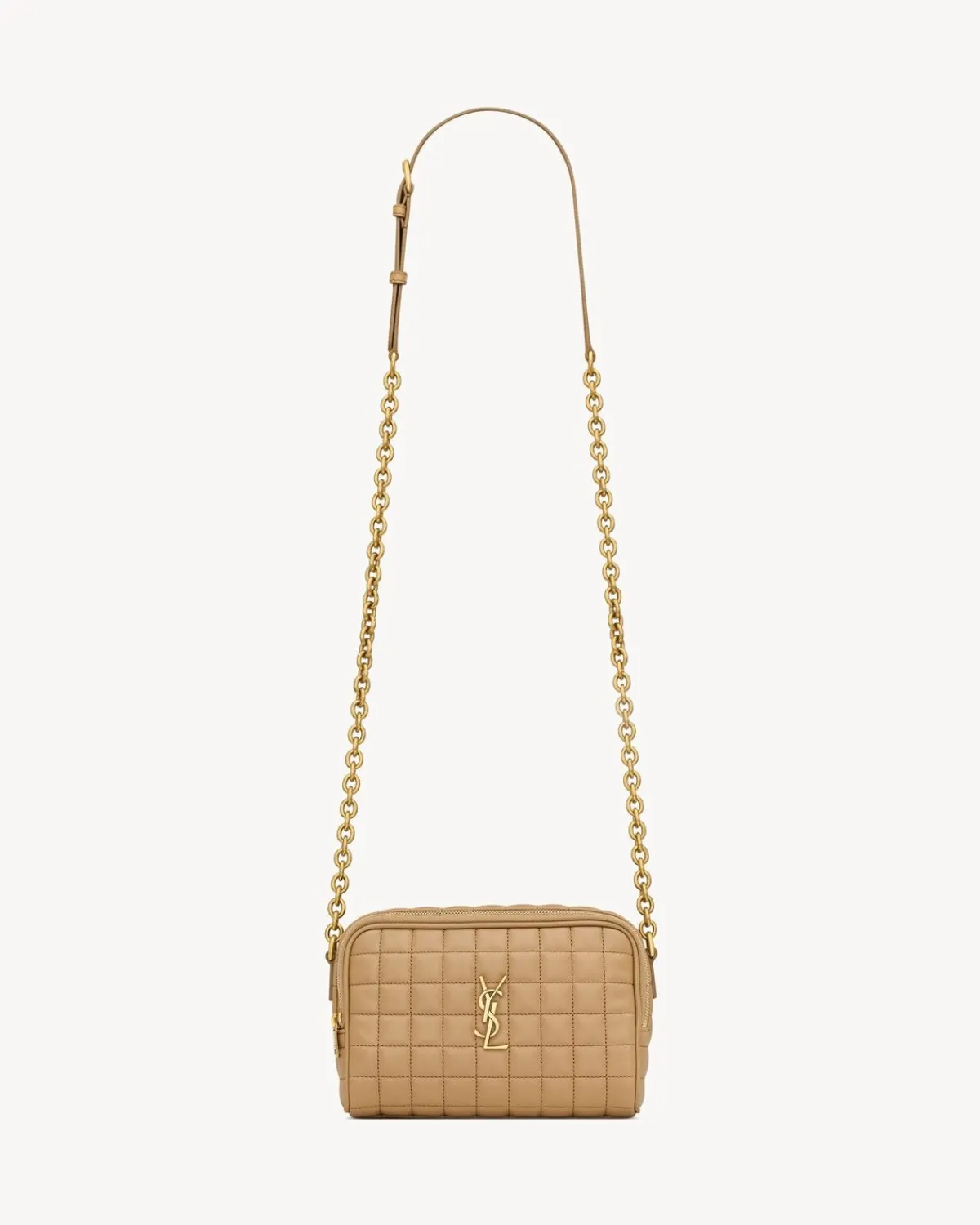 Saint Laurent Mini Bags-CASSANDRE MATELASSÉ CARRÉ camera bag in lambskin NATURALTAN