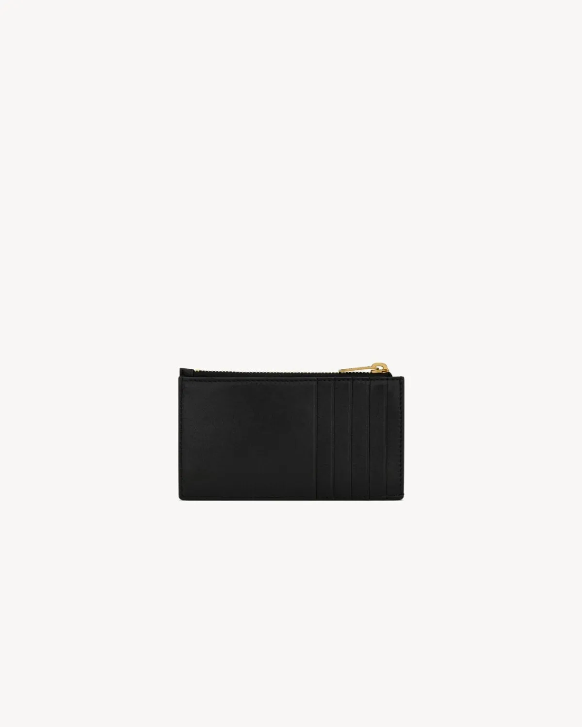 Saint Laurent Card Cases-Cassandre matelassé carré fragments card case in lambskin BLACK