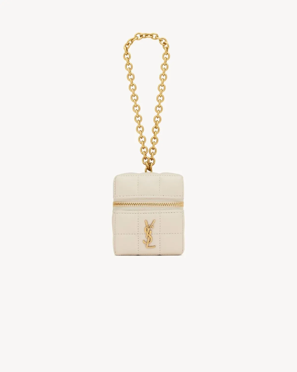 Saint Laurent Mini Bags-CASSANDRE MATELASSÉ CARRÉ mini cube in lambskin CREMASOFT