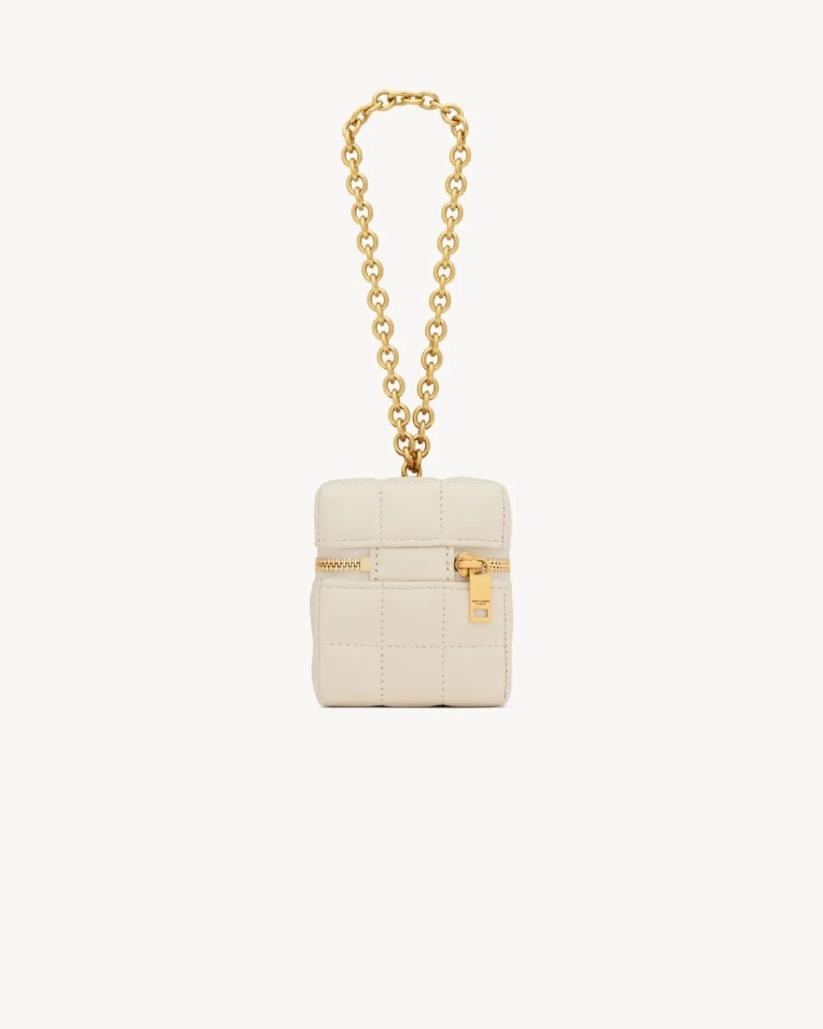 Saint Laurent Mini Bags-CASSANDRE MATELASSÉ CARRÉ mini cube in lambskin CREMASOFT