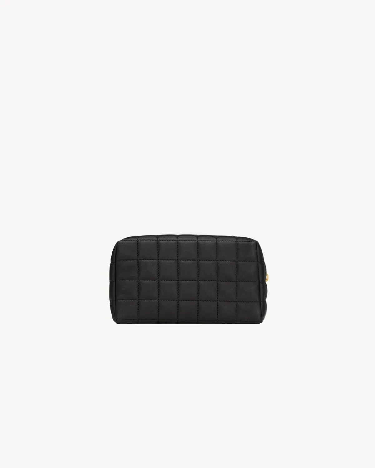 Saint Laurent Cases And Holders-CASSANDRE MATELASSÉ CARRÉ small cosmetic pouch in lambskin BLACK