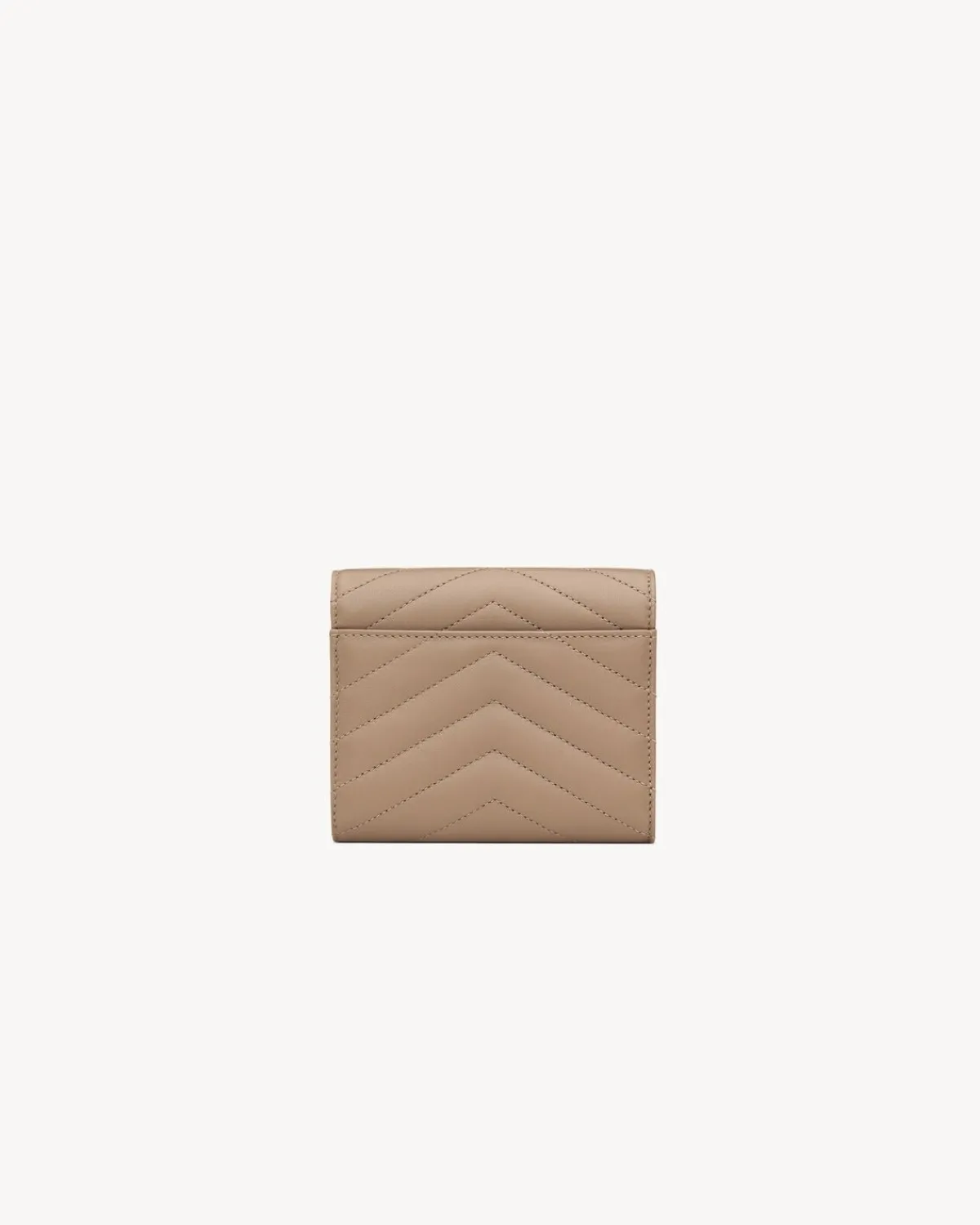 Saint Laurent Wallets-CASSANDRE MATELASSÉ compact tri-fold wallet in LAMBSKIN DUSTYGREY