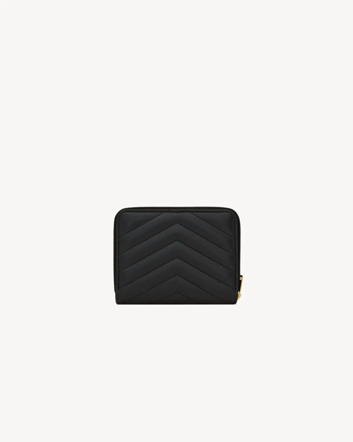 Saint Laurent Wallets-CASSANDRE MATELASSÉ compact zip-around wallet in lambskin BLACK