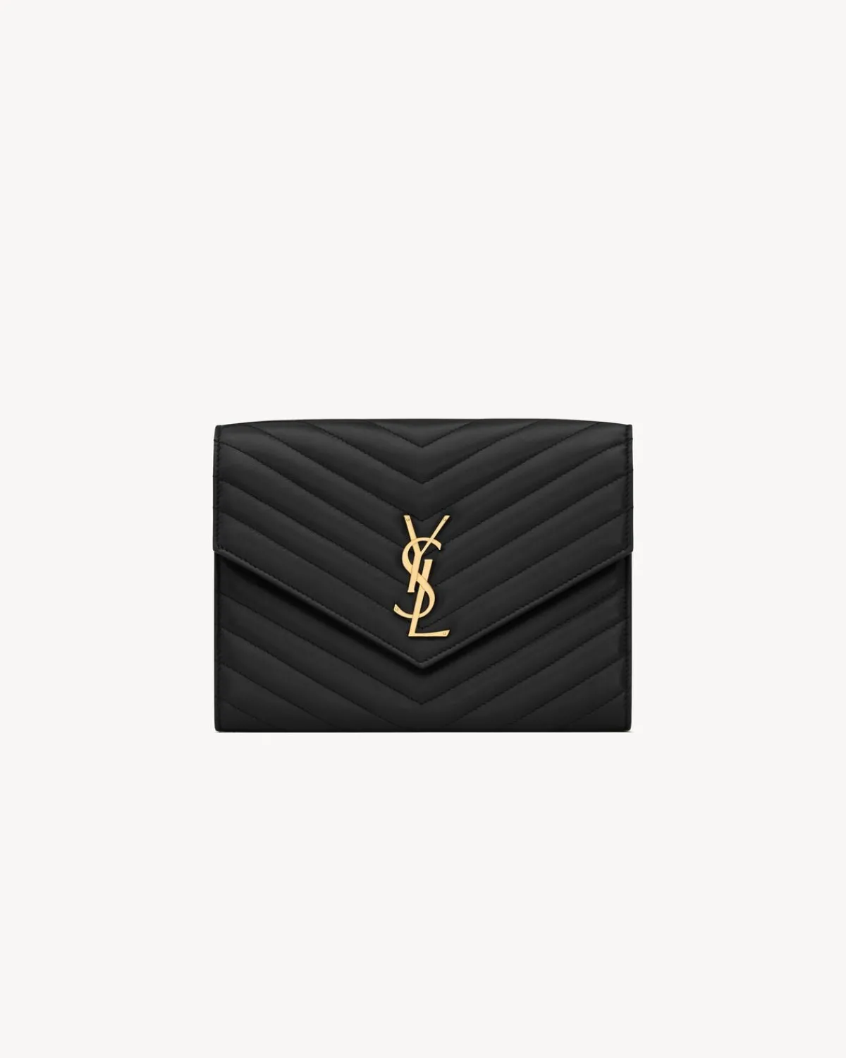 Saint Laurent Pouches-CASSANDRE MATELASSÉ flap pouch in lambskin BLACK