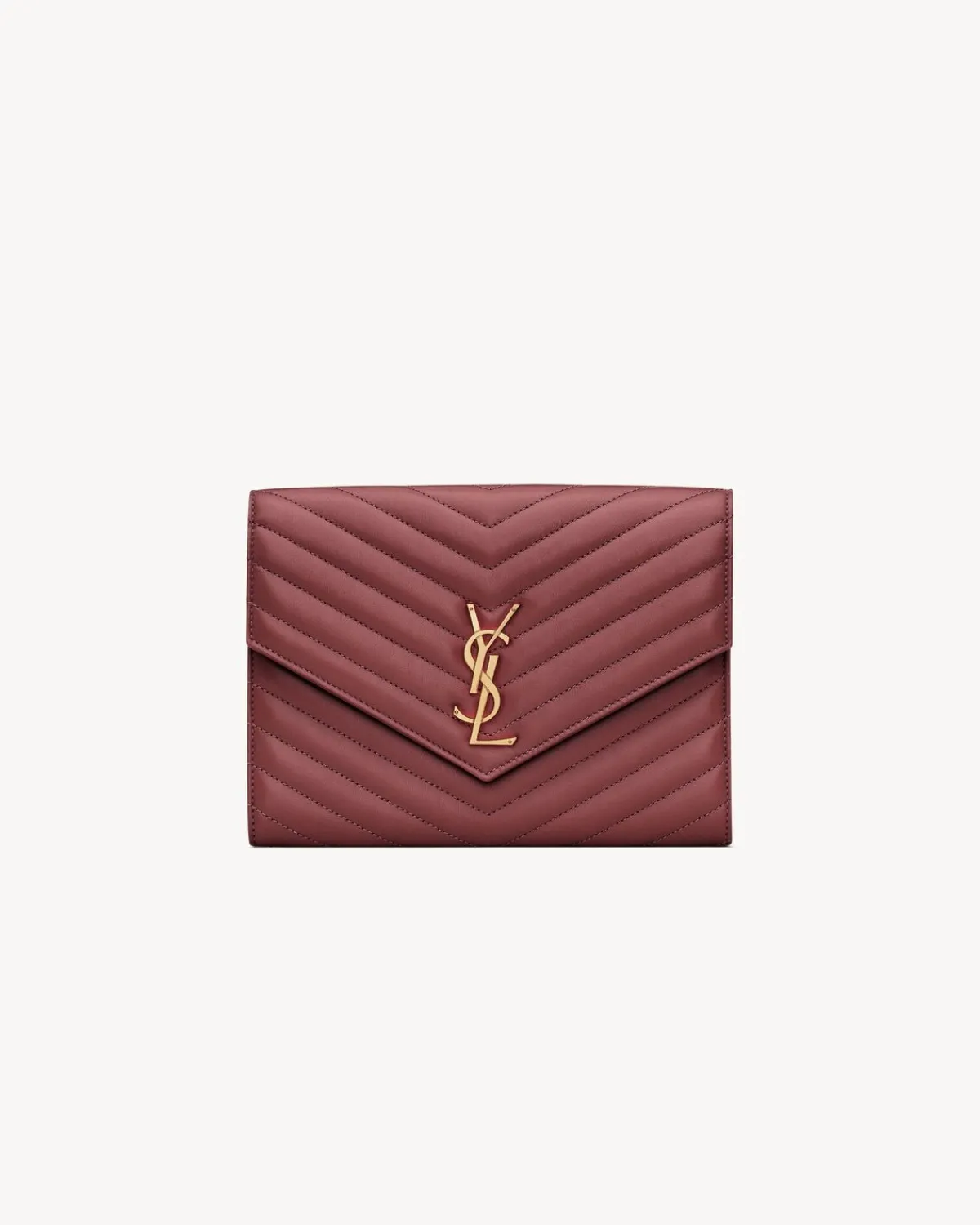 Saint Laurent Pouches-CASSANDRE MATELASSÉ flap pouch in lambskin ROUGEMERLOT