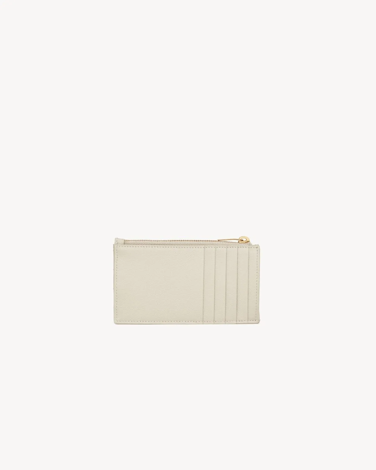 Saint Laurent Card Cases-CASSANDRE MATELASSÉ FRAGMENTS CARD CASE IN GRAIN DE POUDRE LEATHER BLANCVINTAGE