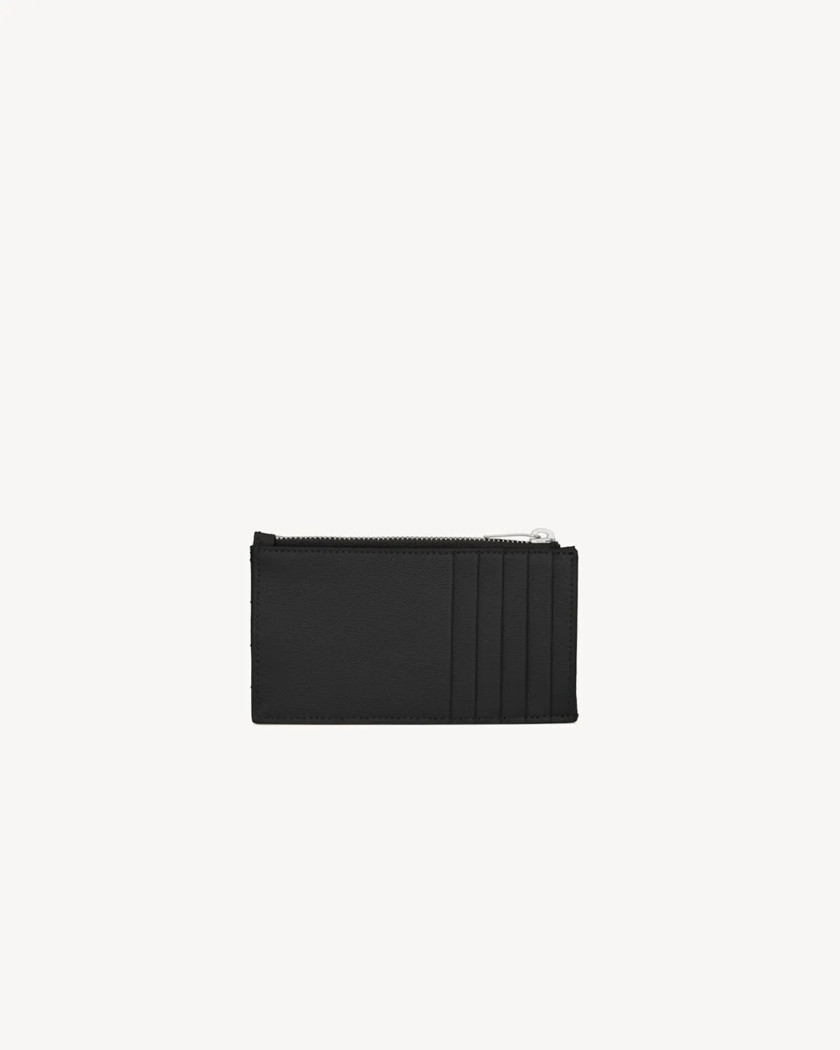 Saint Laurent Card Cases-CASSANDRE MATELASSÉ FRAGMENTS CARD CASE IN GRAIN DE POUDRE LEATHER NOIR