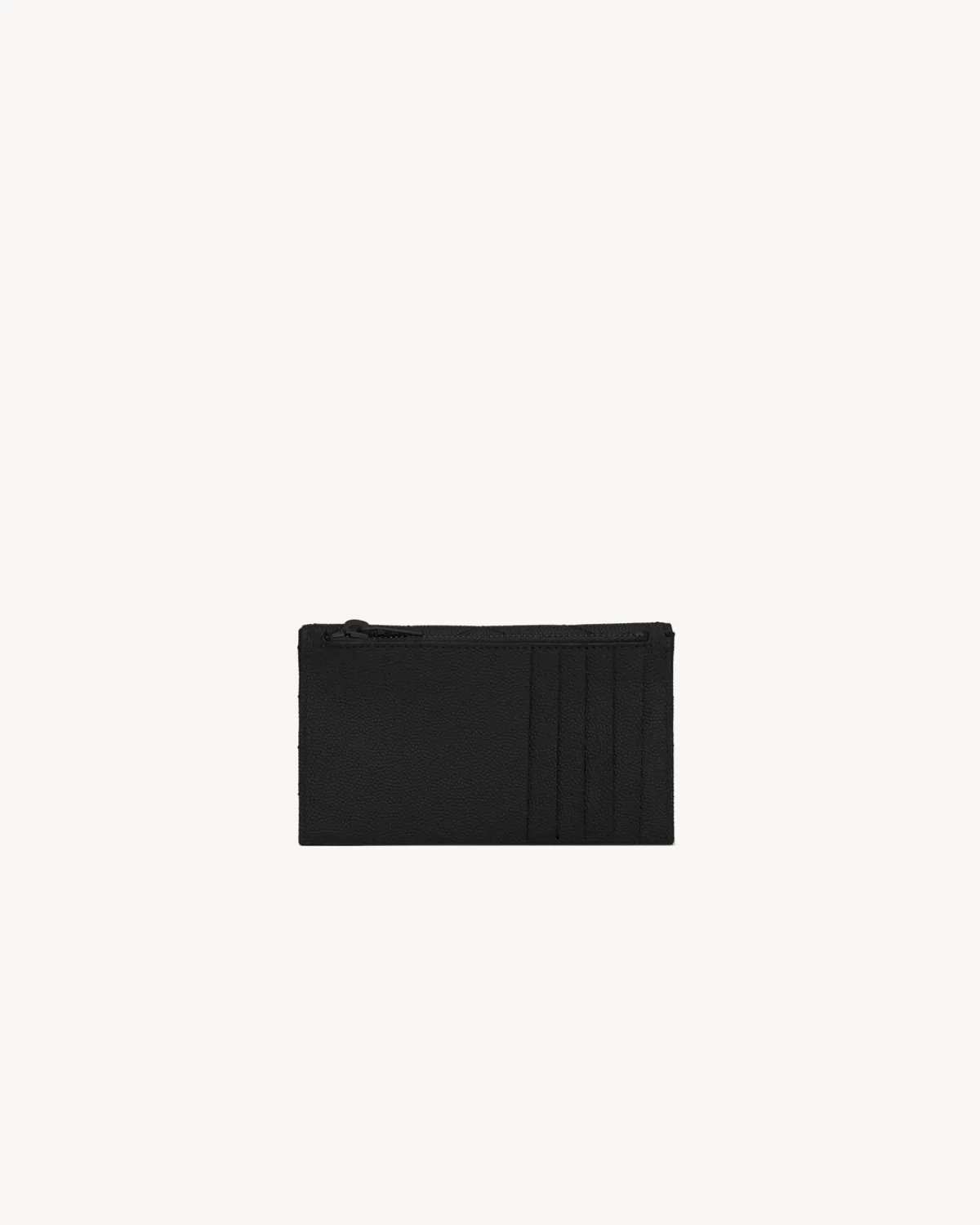 Saint Laurent Card Cases-CASSANDRE MATELASSÉ FRAGMENTS FLAP CARD CASE IN GRAIN DE POUDRE LEATHER BLACK