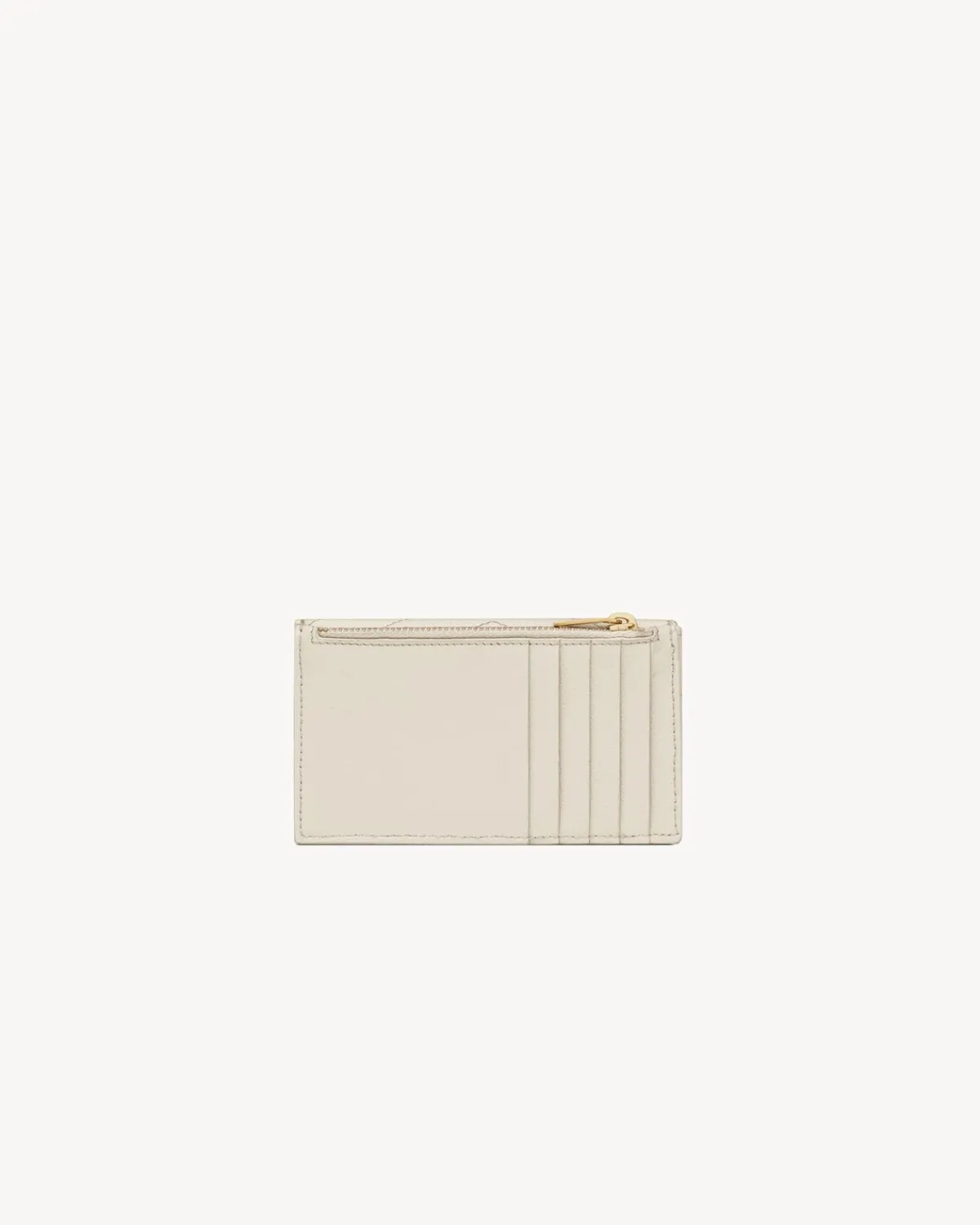 Saint Laurent Card Cases-CASSANDRE MATELASSÉ FRAGMENTS FLAP CARD CASE IN GRAIN DE POUDRE LEATHER BLANCVINTAGE