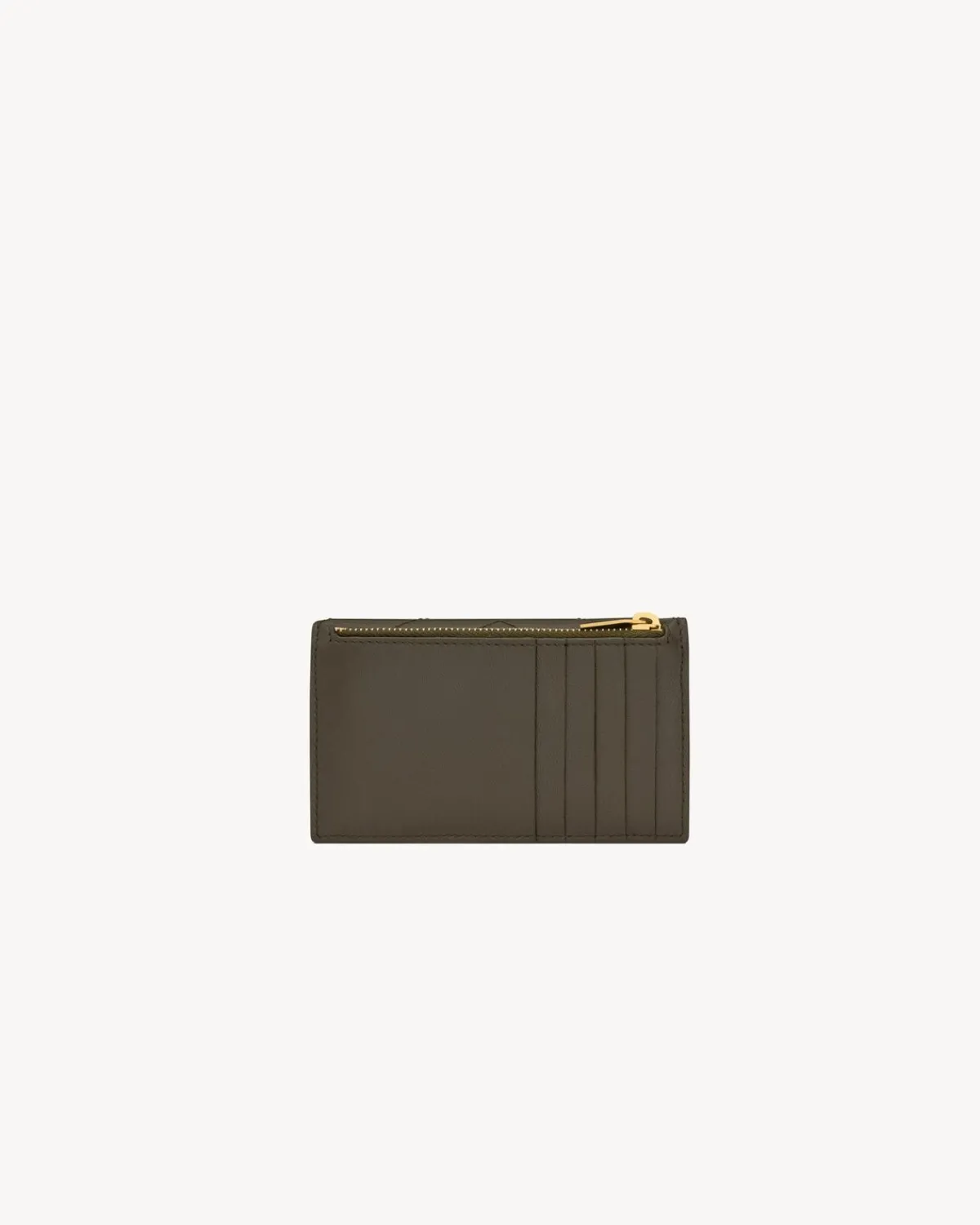 Saint Laurent Card Cases-CASSANDRE MATELASSÉ FRAGMENTS FLAP CARD CASE IN LAMBSKIN LIGHTMUSK