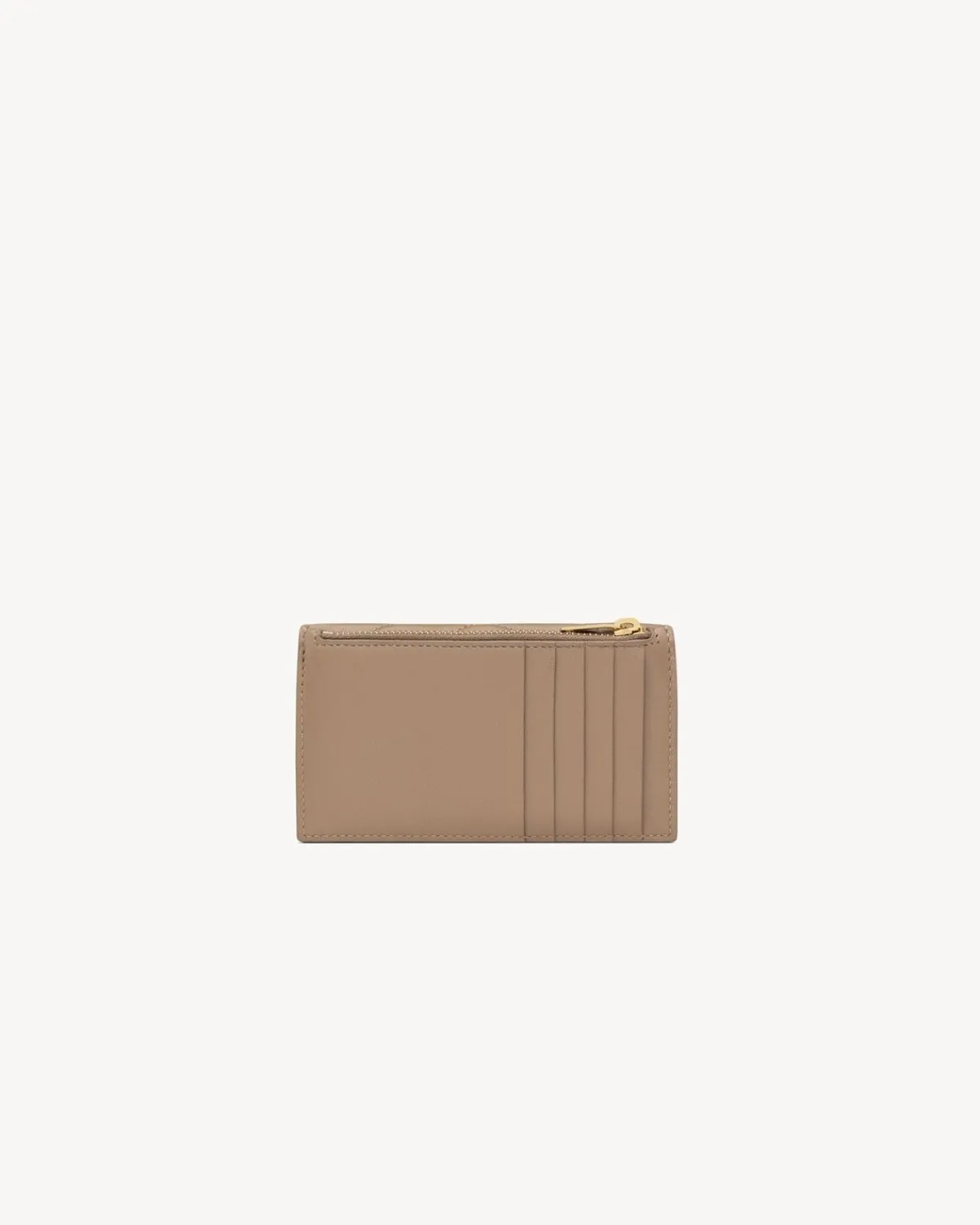 Saint Laurent Card Cases-CASSANDRE MATELASSÉ FRAGMENTS FLAP CARD CASE IN LAMBSKIN DUSTYGREY