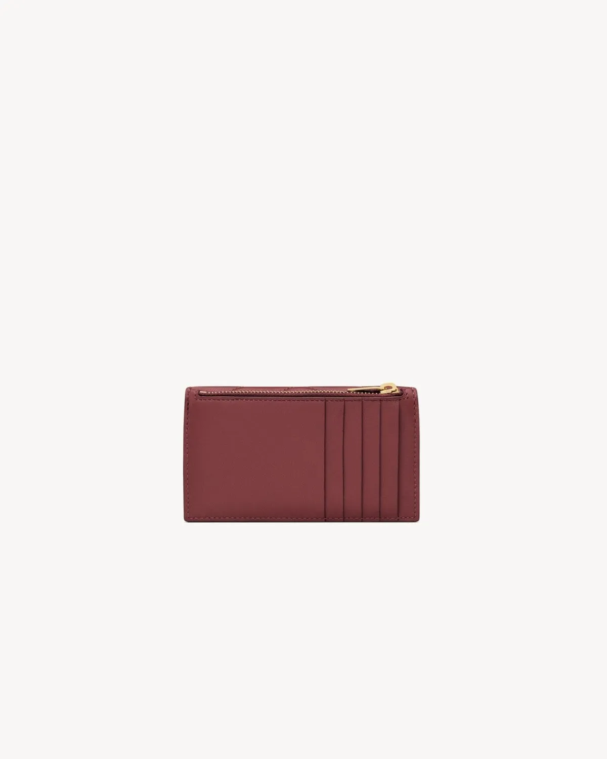 Saint Laurent Card Cases-CASSANDRE MATELASSÉ FRAGMENTS FLAP CARD CASE IN LAMBSKIN ROUGEMERLOT