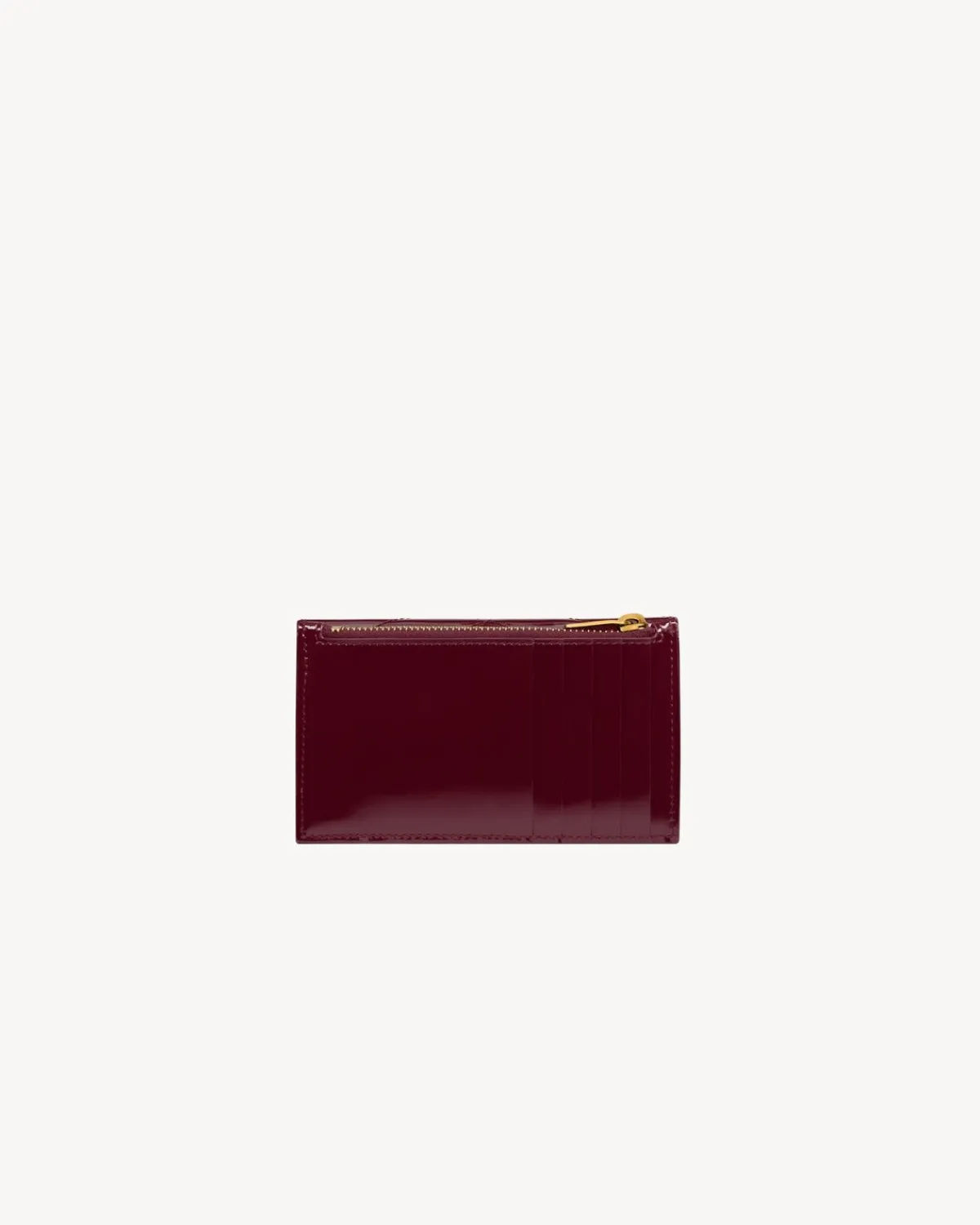 Saint Laurent Card Cases-CASSANDRE MATELASSÉ FRAGMENTS flap card case in patent leather DARKREDWINE