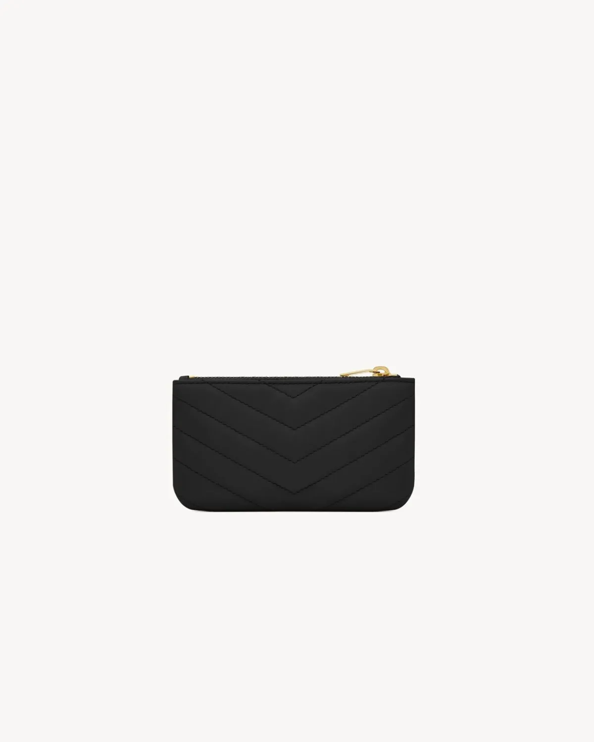 Saint Laurent Cases And Holders-CASSANDRE MATELASSÉ key pouch in smooth leather BLACK