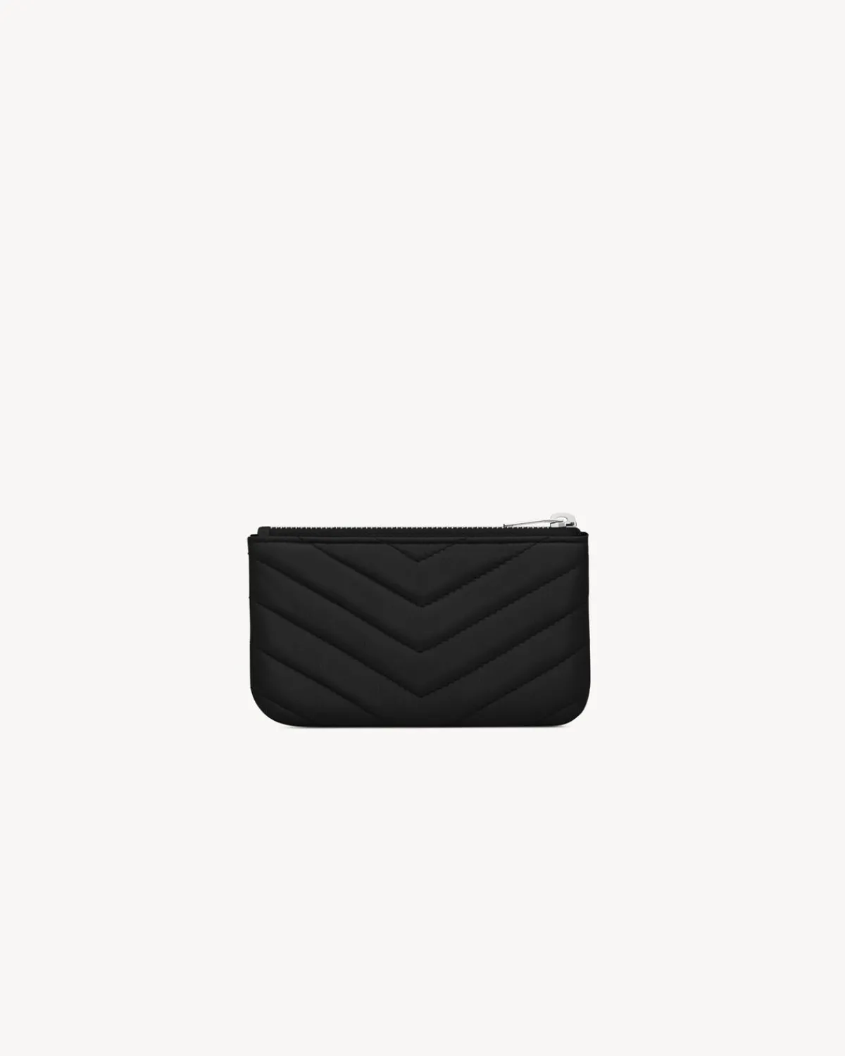 Saint Laurent Cases And Holders-CASSANDRE MATELASSÉ key pouch IN smooth LEATHER BLACK