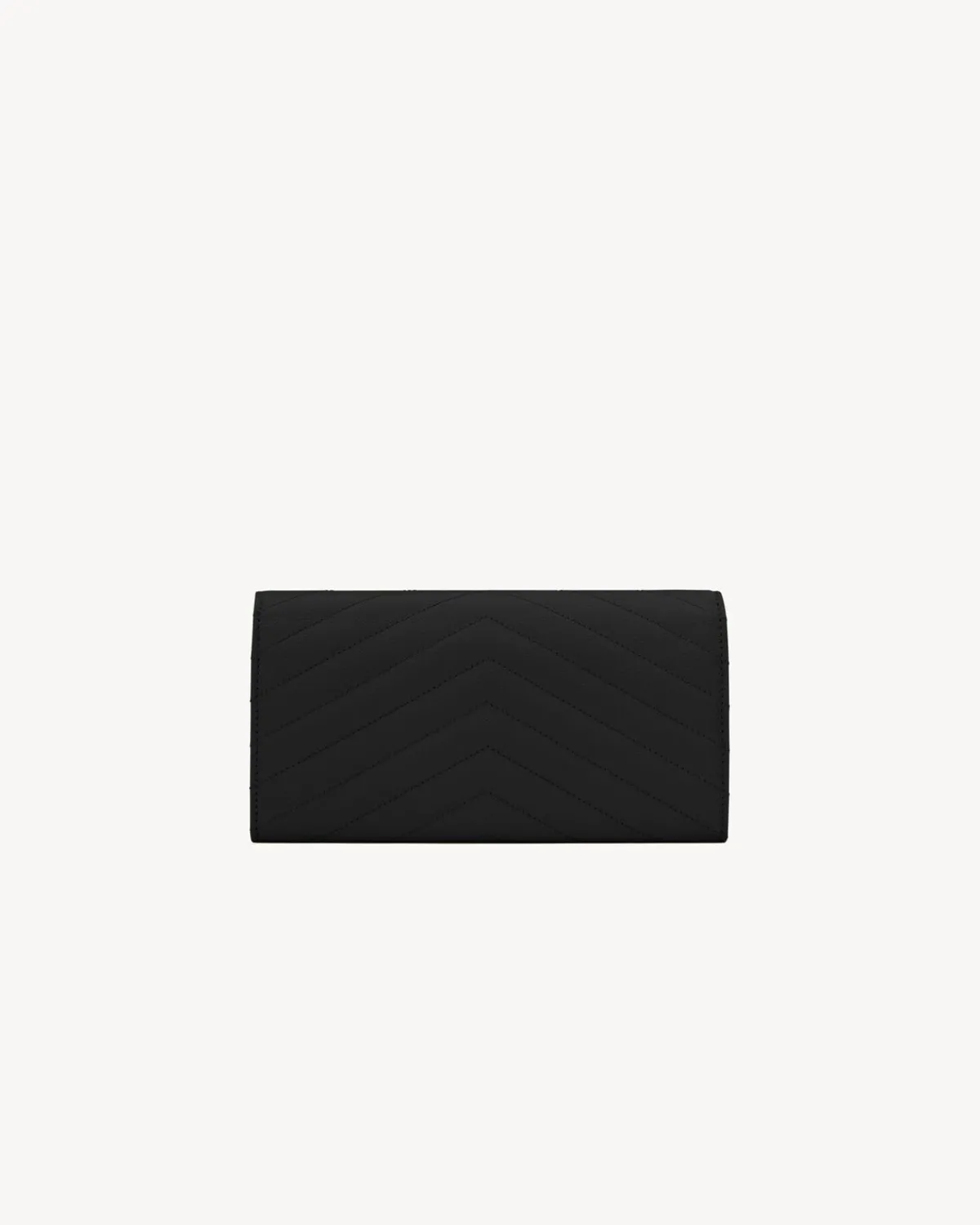 Saint Laurent Wallets-CASSANDRE MATELASSÉ LARGE FLAP WALLET IN GRAIN DE POUDRE LEATHER BLACK
