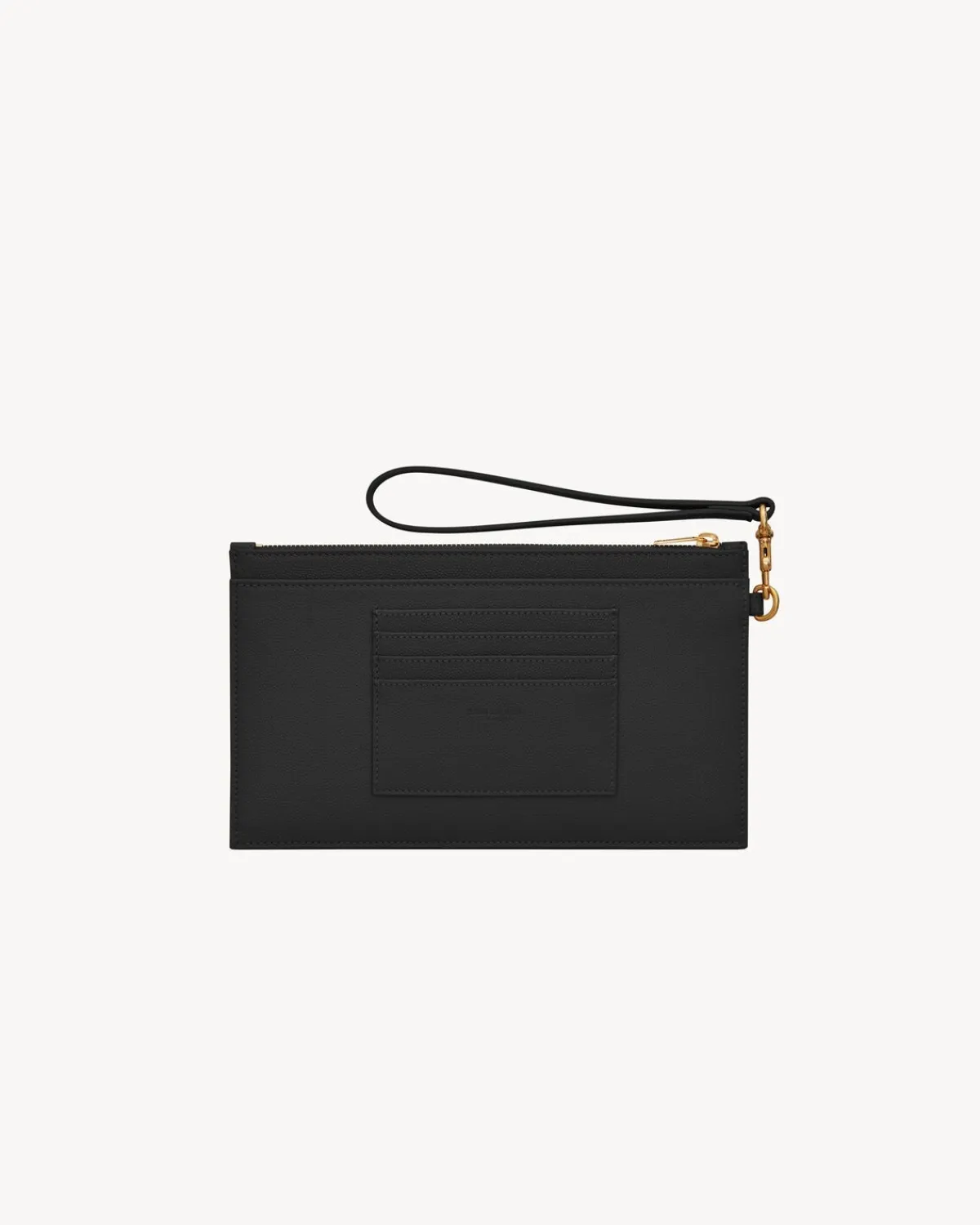 Saint Laurent Pouches-CASSANDRE MATELASSÉ Large pouch in grain de poudre leather BLACK