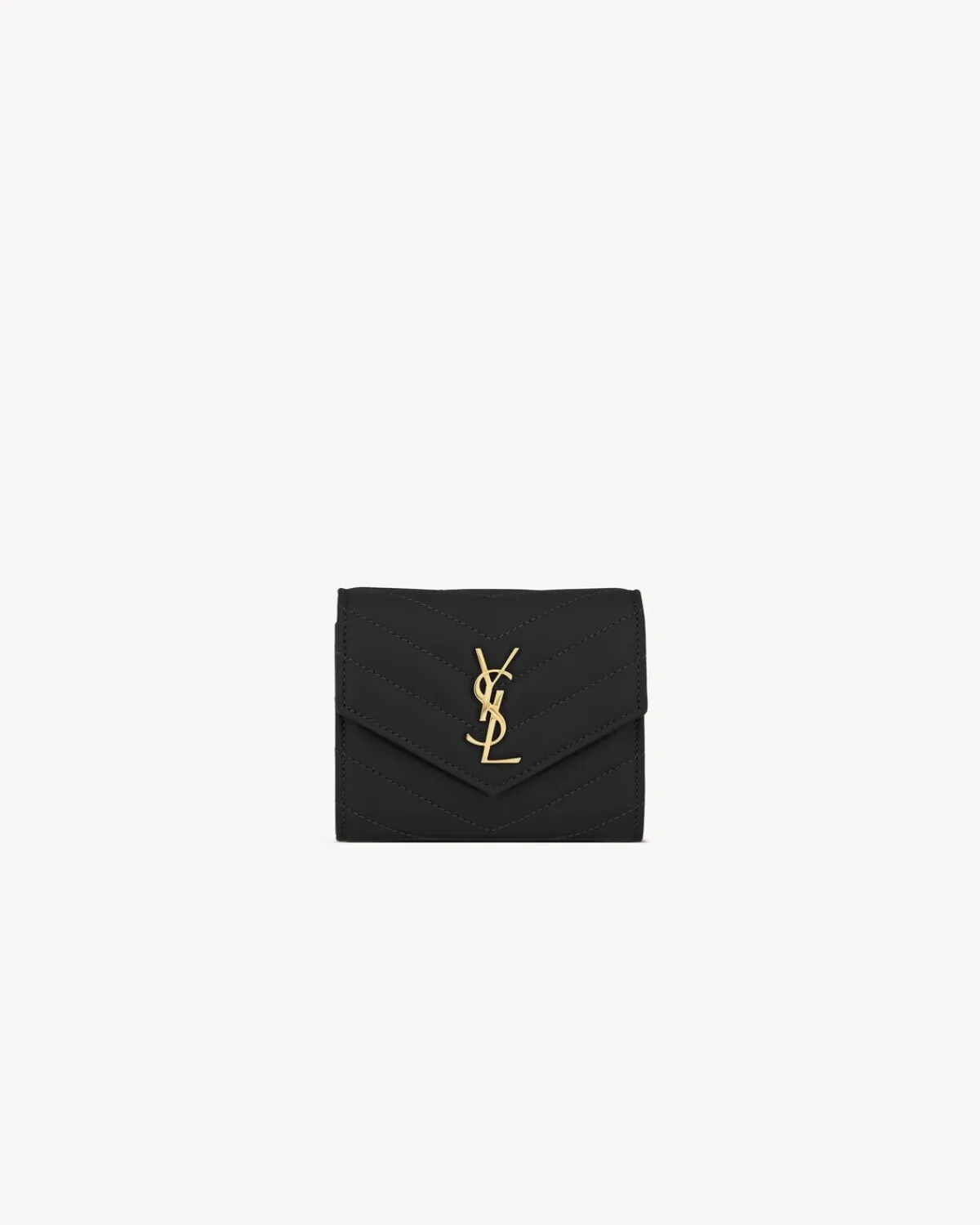 Saint Laurent Wallets-CASSANDRE MATELASSÉ MULTI-FOLD WALLET IN LAMBSKIN BLACK