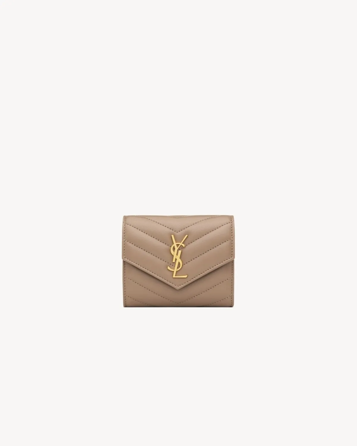 Saint Laurent Wallets-cassandre matelassé multi-fold wallet in lambskin DUSTYGREY