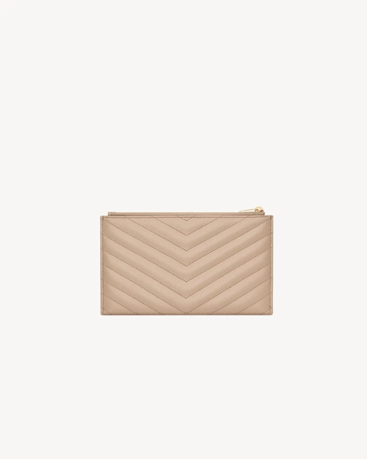 Saint Laurent Pouches-CASSANDRE MATELASSÉ pouch in grain de poudre leather DARKBEIGE