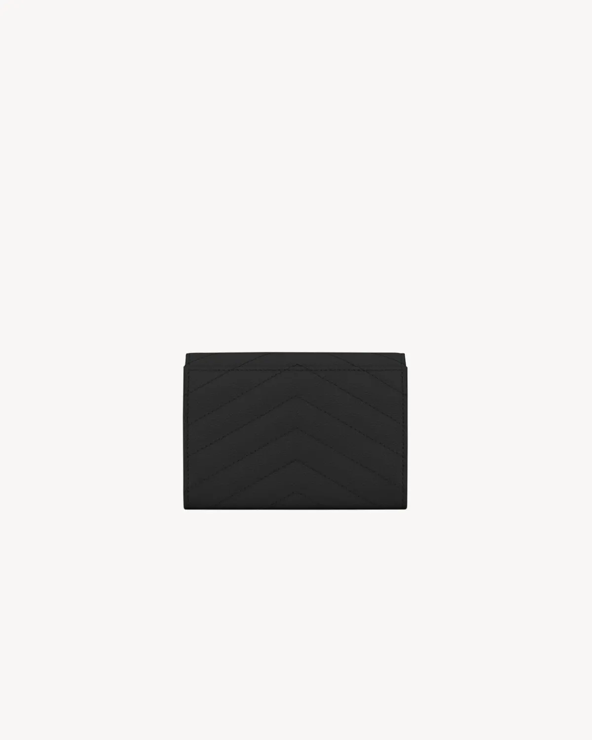 Saint Laurent Wallets-CASSANDRE MATELASSÉ small envelope wallet in grain de poudre leather BLACK