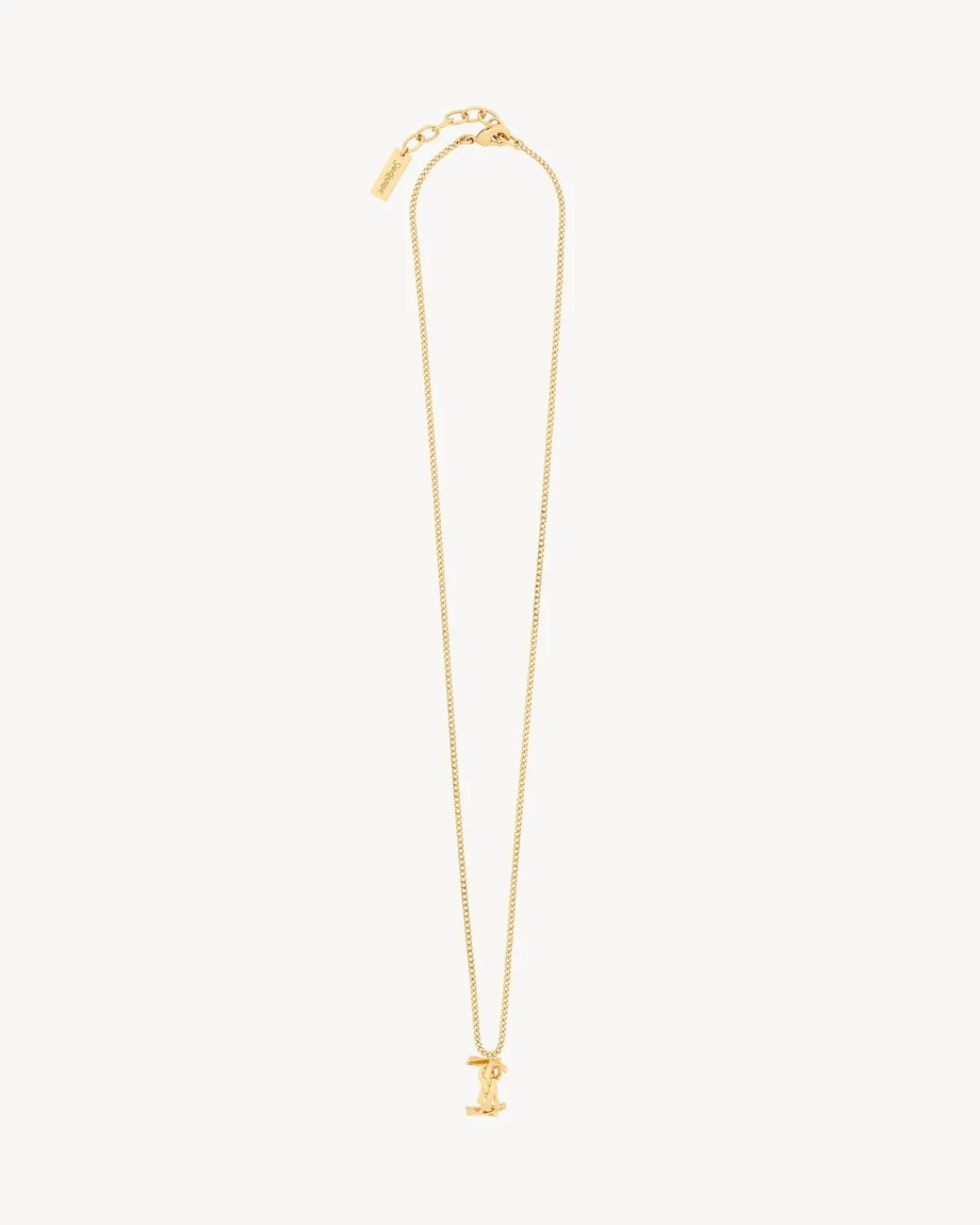 Saint Laurent Earrings And Necklaces-CASSANDRE necklace in metal GOLD