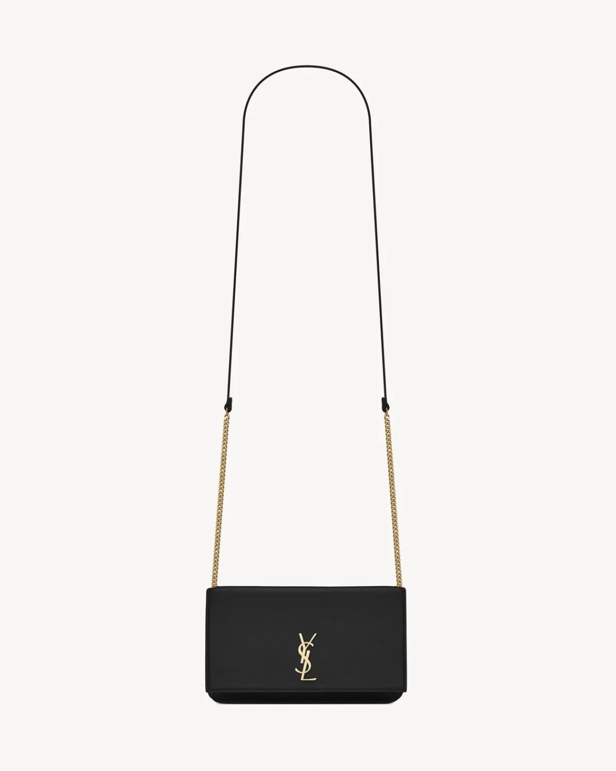 Saint Laurent Crossbody Bags | Wallets-CASSANDRE phone holder in smooth leather BLACK