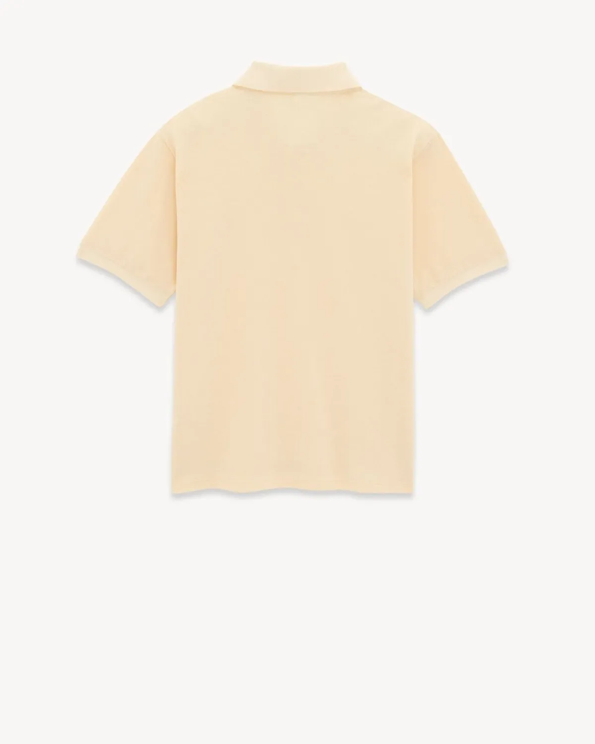 Saint Laurent Jersey-Cassandre Polo Shirt in Cotton Piqué YELLOWANDBLUE