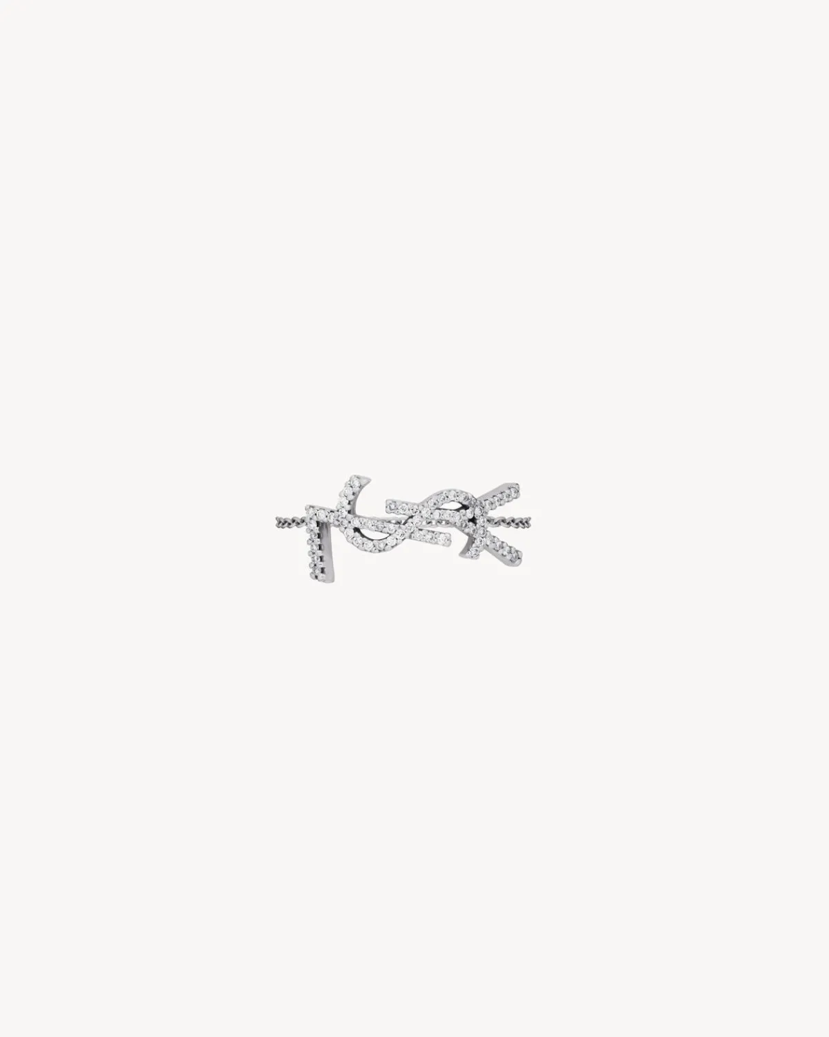 Saint Laurent Fine Jewelry-CASSANDRE ring in 18K grey gold and diamonds greyGOLDANDDIAMOND