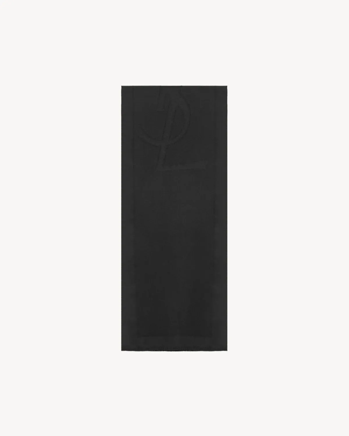 Saint Laurent Scarves And Silk-CASSANDRE scarf in cashmere BLACK