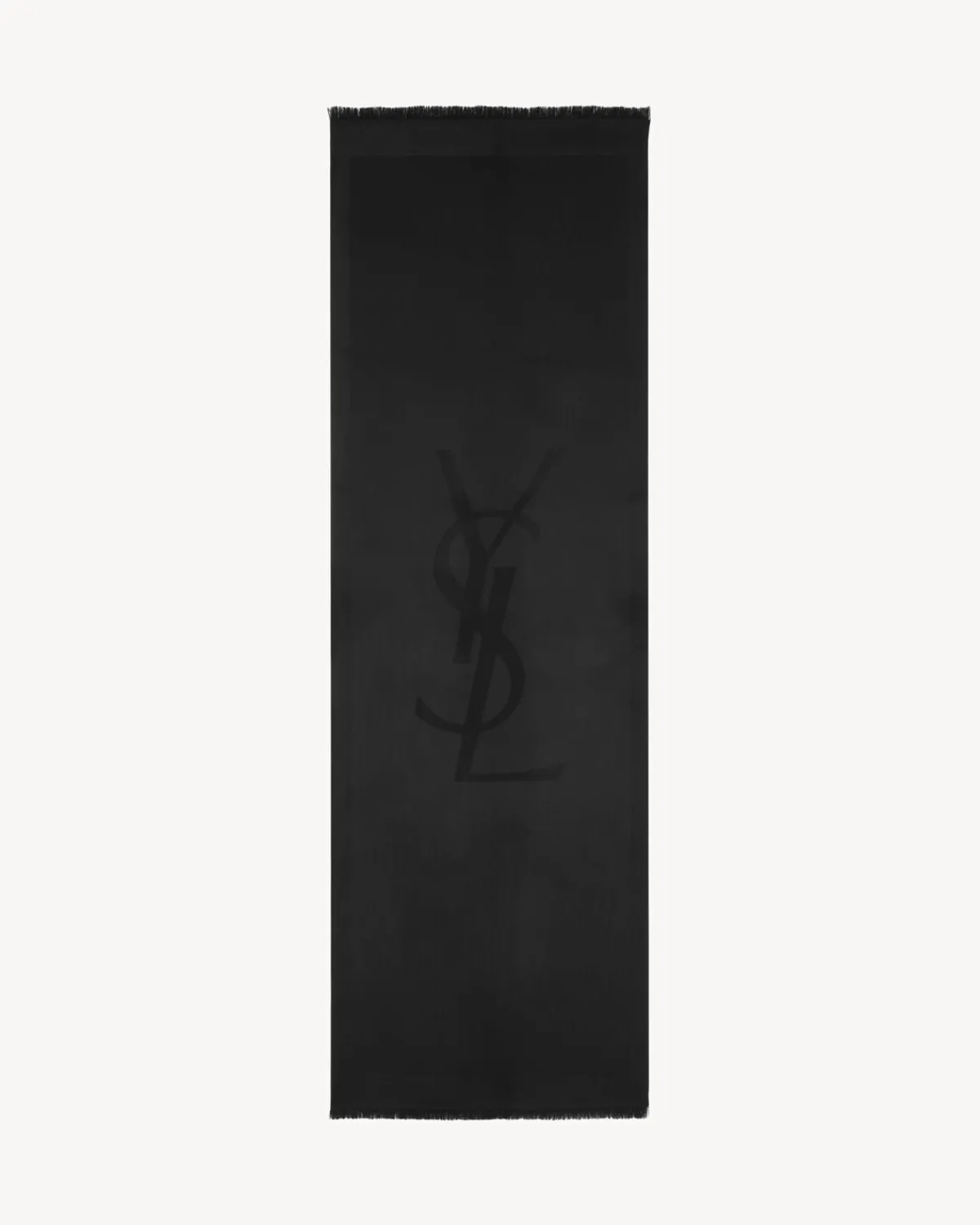 Saint Laurent Scarves And Silk | Other Accessories-CASSANDRE scarf in wool jacquard BLACK