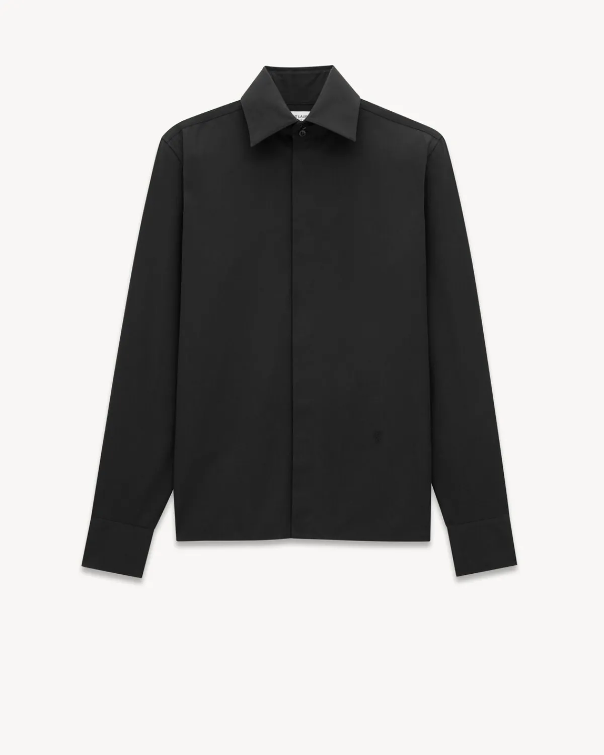 Saint Laurent Shirts-Cassandre Shirt in Poplin BLACK