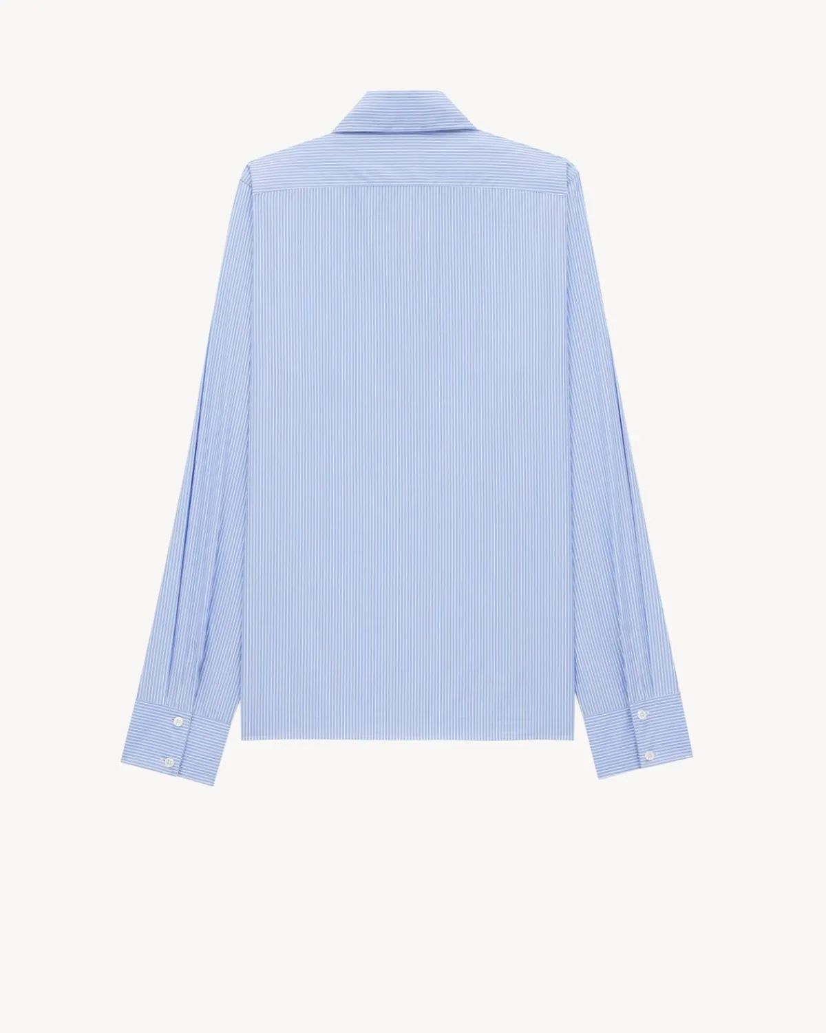 Saint Laurent Shirts And Tops-CASSANDRE shirt in striped cotton poplin BLEUETBLANC