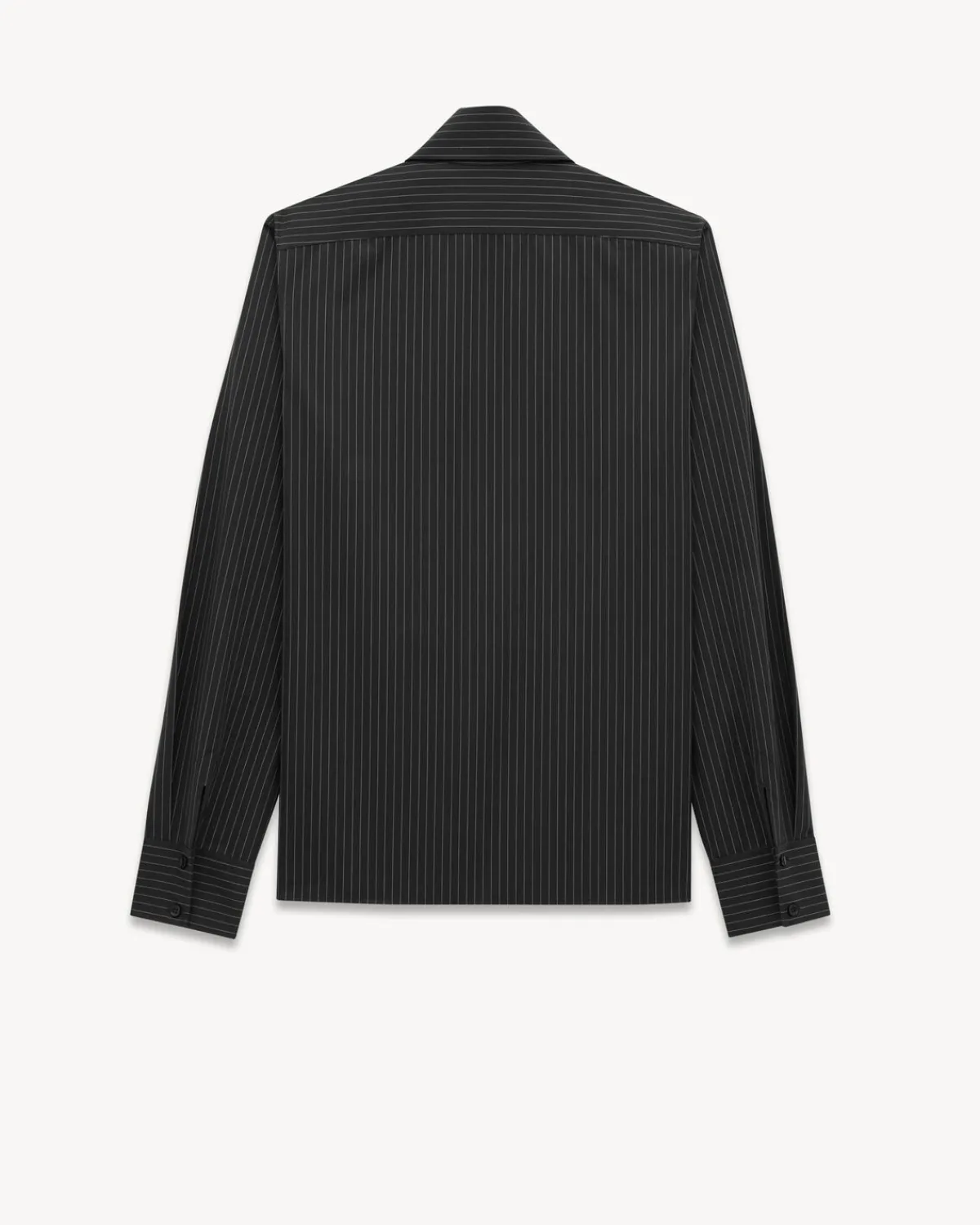 Saint Laurent Shirts-CASSANDRE shirt in striped poplin BLACKCRAIE