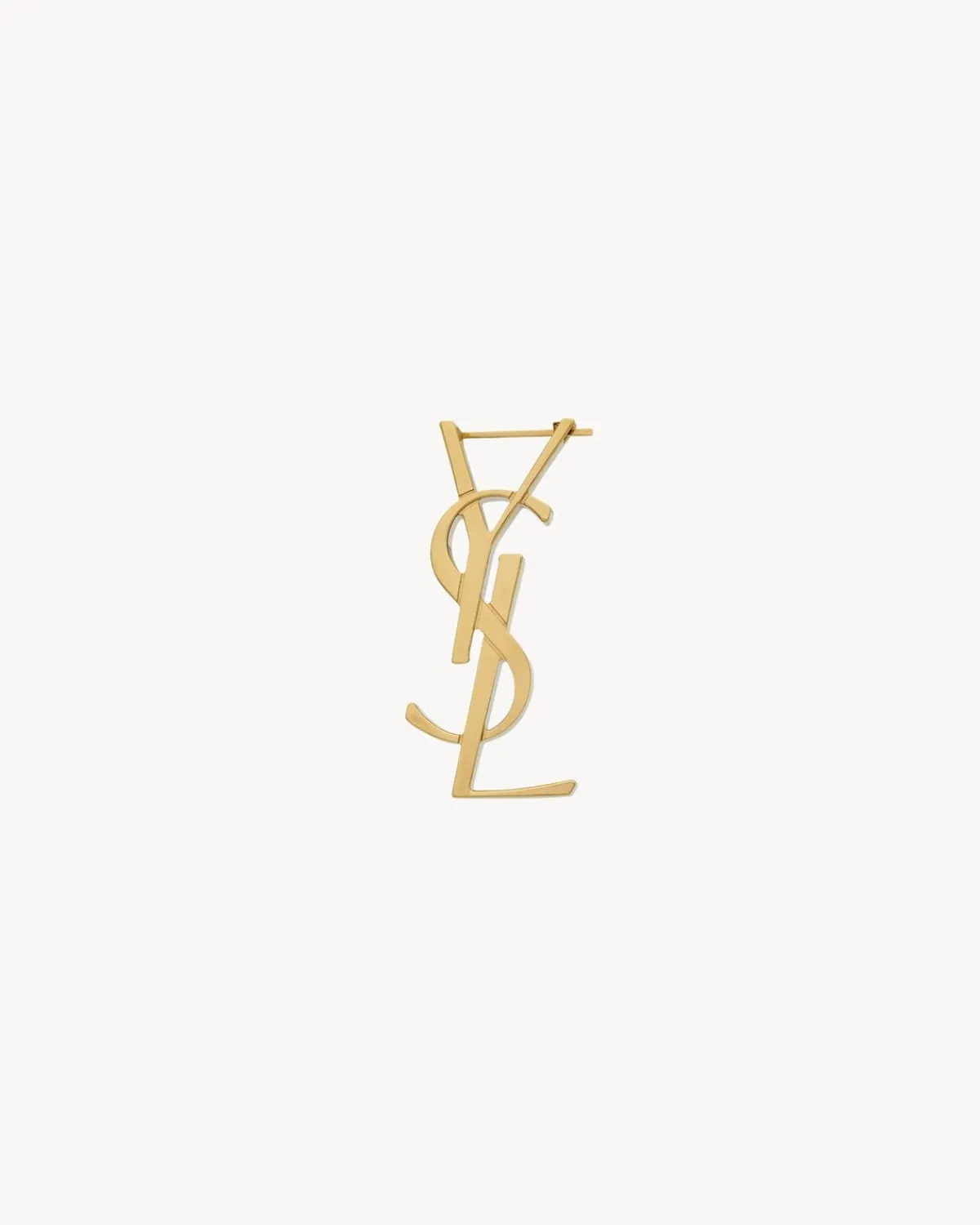 Saint Laurent Earrings And Necklaces-Cassandre single earring in metal GOLD