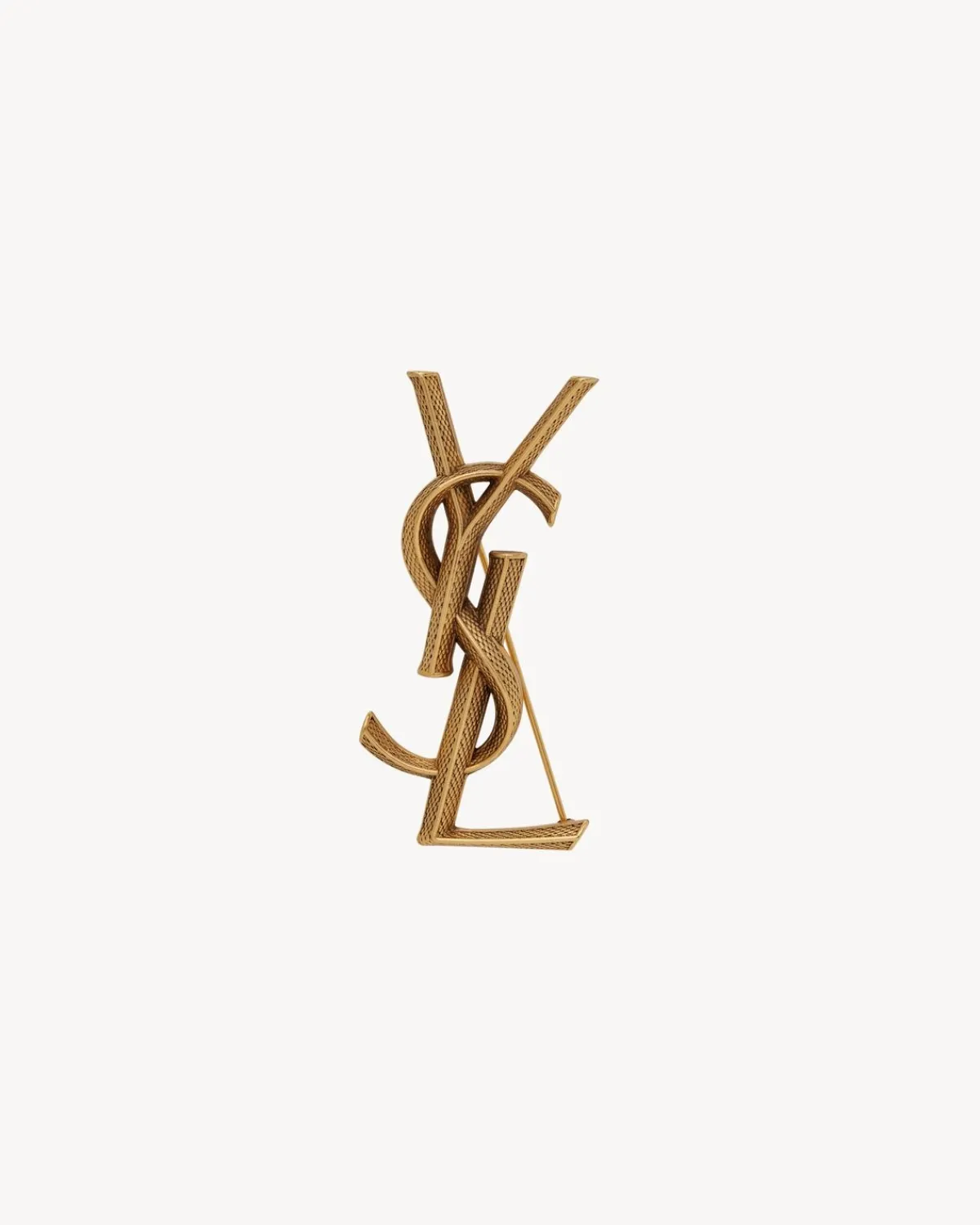 Saint Laurent Brooches And Rings-CASSANDRE snake brooch in metal AGEDBRASSGOLD