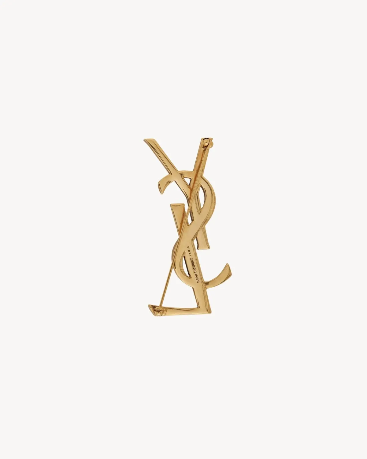 Saint Laurent Brooches And Rings-CASSANDRE snake brooch in metal AGEDBRASSGOLD