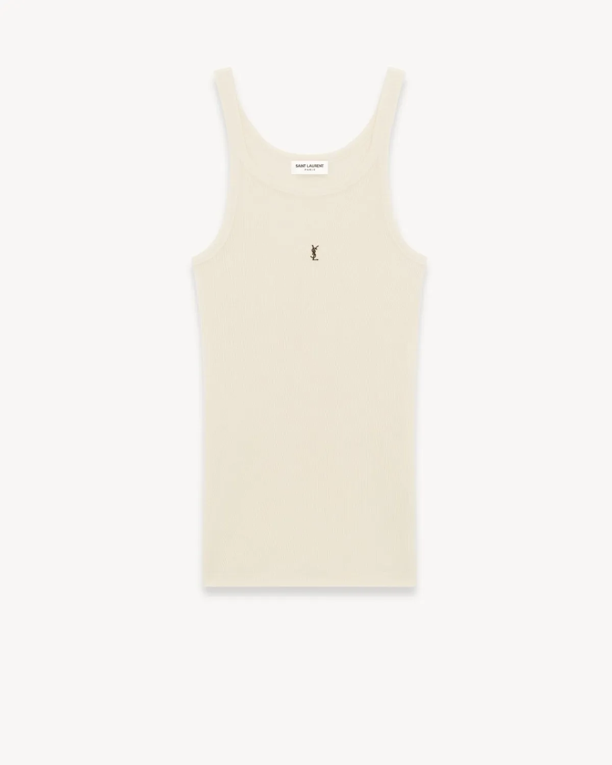 Saint Laurent Jersey-Cassandre Tank Top NATUREL